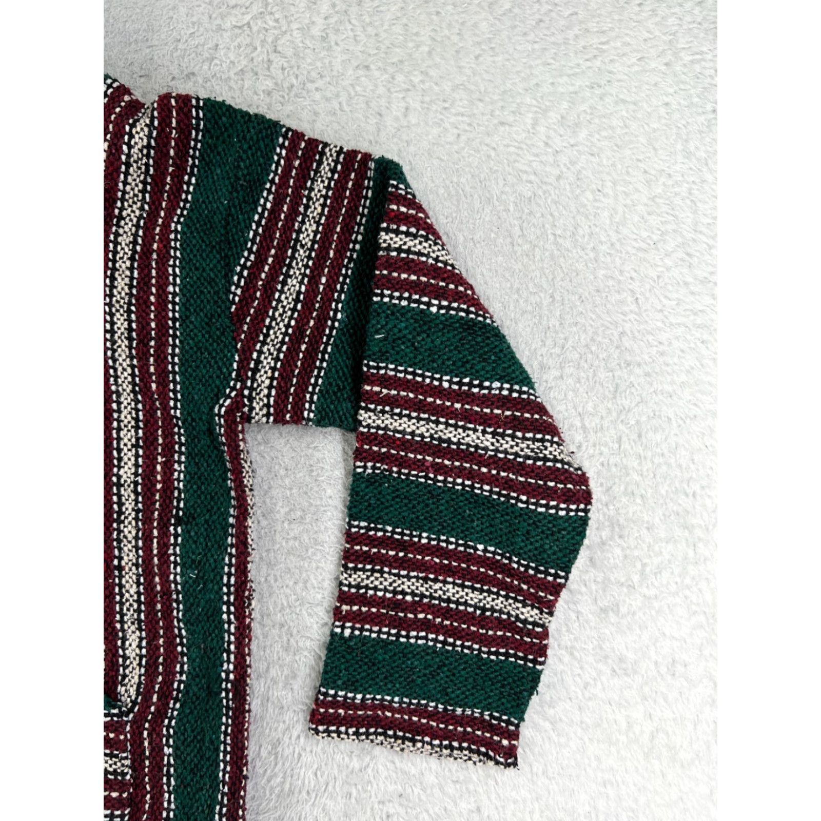 Vintage Franks Hoodie Mens Large Green Acrylic Blend Drug Rug Mexico Poncho Crew Neck Hooded Pockets Shirt Style All Seasons Vintage: No Size US L / EU 52-54 / 3 - 4 Thumbnail