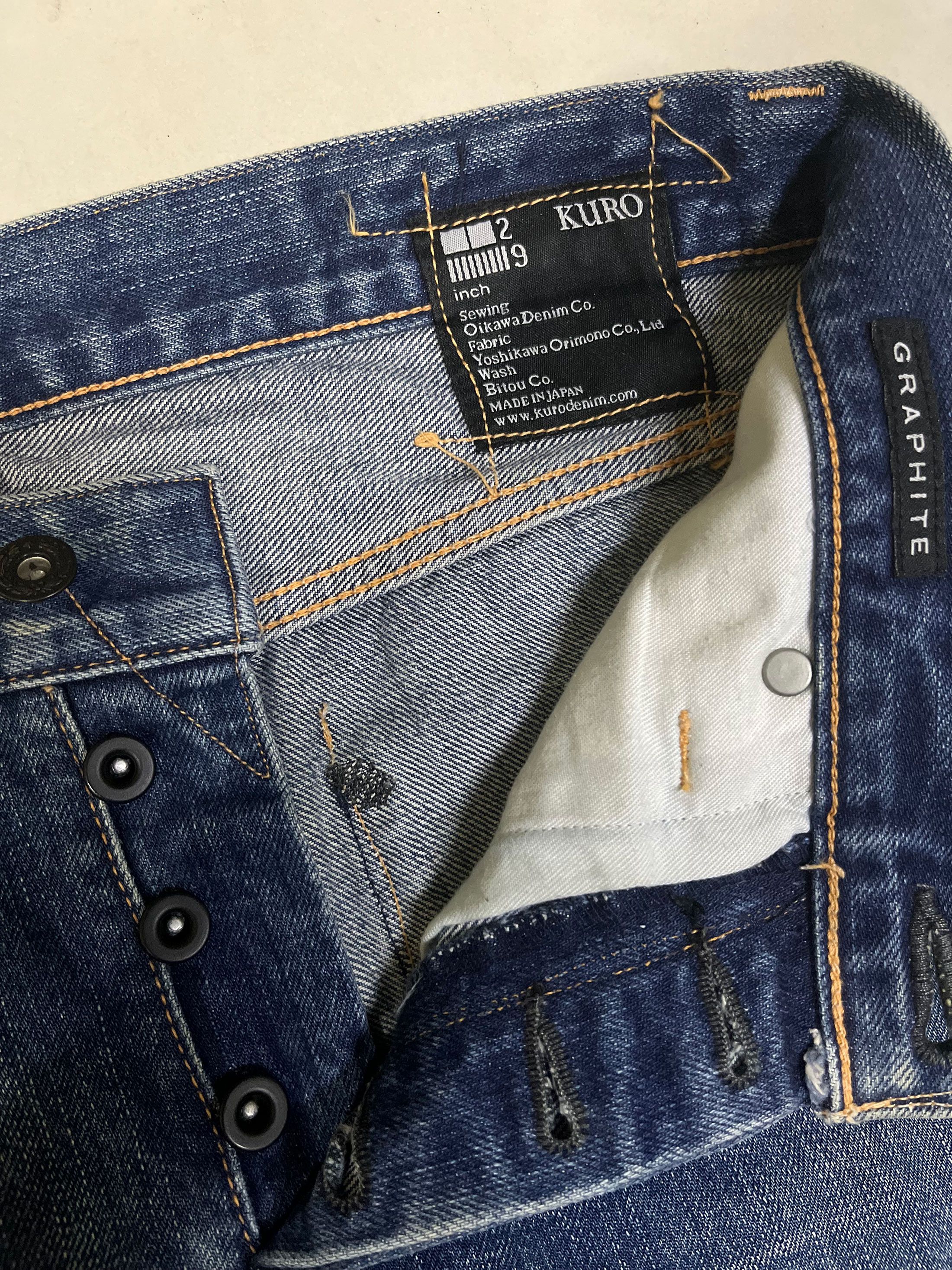 Japanese Brand × KURO Kuro Denim Button Fly Selvedge Jeans Slim Size US 32 / EU 48 - 3 Thumbnail
