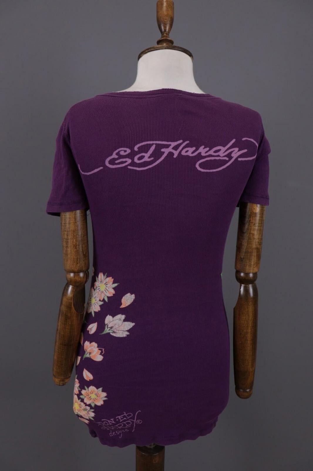 Ed Hardy Ed Hardy by Christian Audigier Purple Tunic Shirt Size M Size S / US 4 / IT 40 - 9 Thumbnail