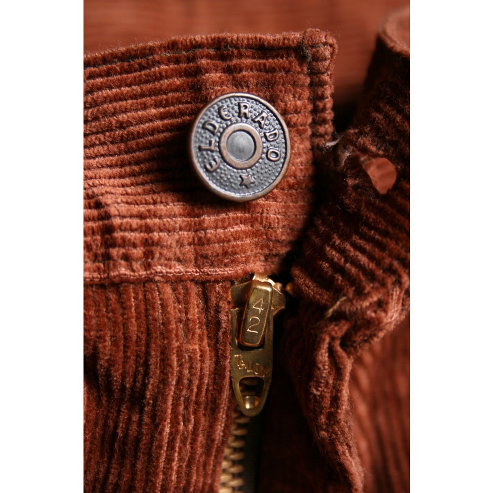 Rusty VINTAGE Elderado Rust Brown Corduroy Bootcut Pants - W31.5 L32 - Men's Regular Inseam 32 - Cord pants - Flat Front - Zip Closure Size US 30 / EU 46 - 6 Thumbnail