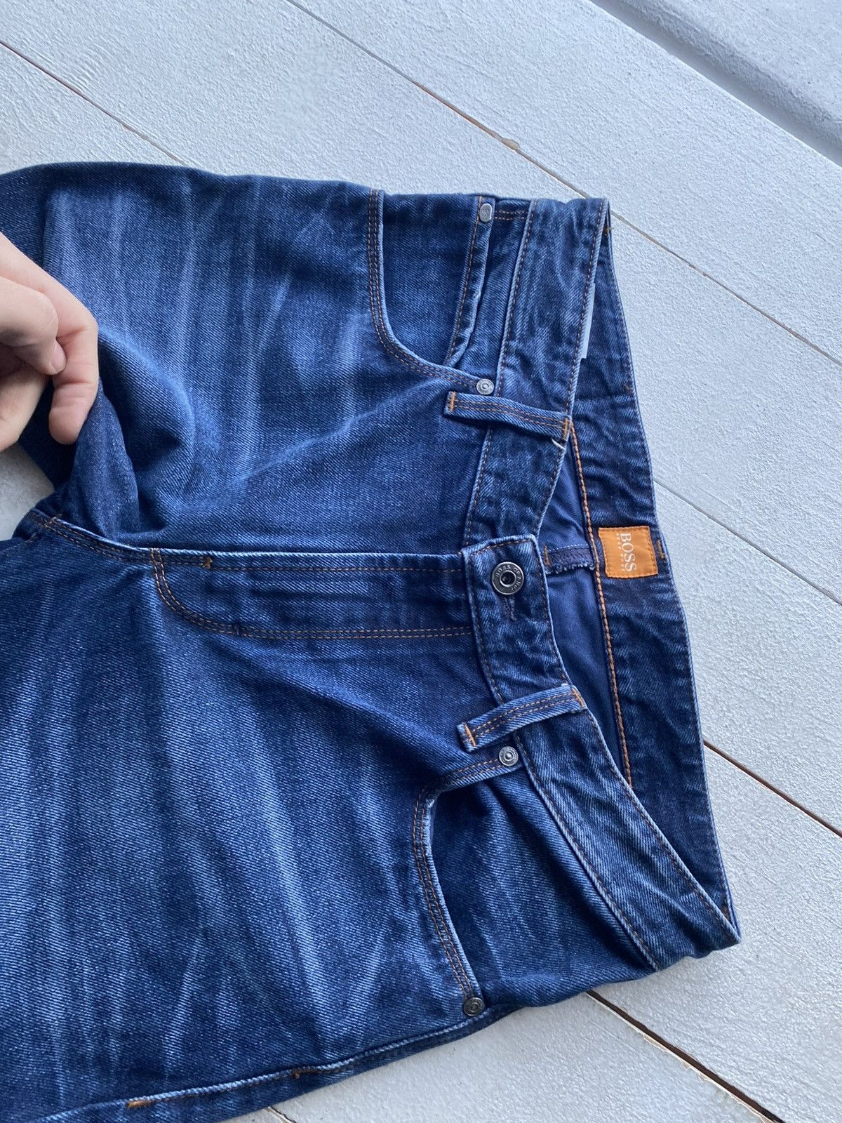 Hugo Boss 00s Y2K Hugo Boss Orange 63 Slim Fit Denim Jeans W31 L31 Size US 31 - 4 Thumbnail