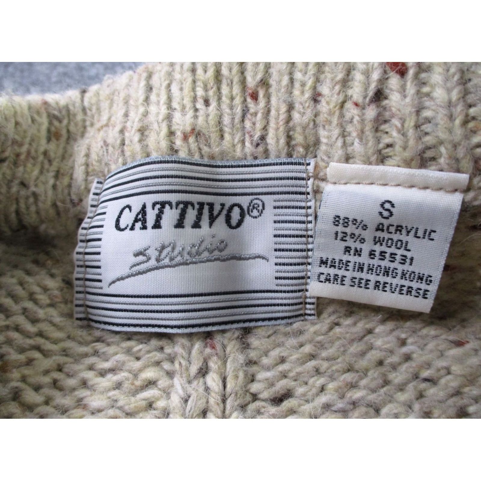 Vintage Vintage Cattivo Studio Sweater Men S Wool Pullover Snowflake Aztec Patchwork Size US S / EU 44-46 / 1 - 6 Thumbnail