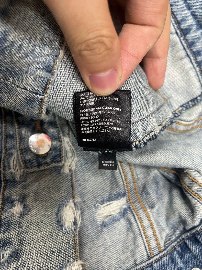 Amiri Amiri blue denim jacket with old vandalism-2506 Size US M / EU 48-50 / 2 - 4 Thumbnail