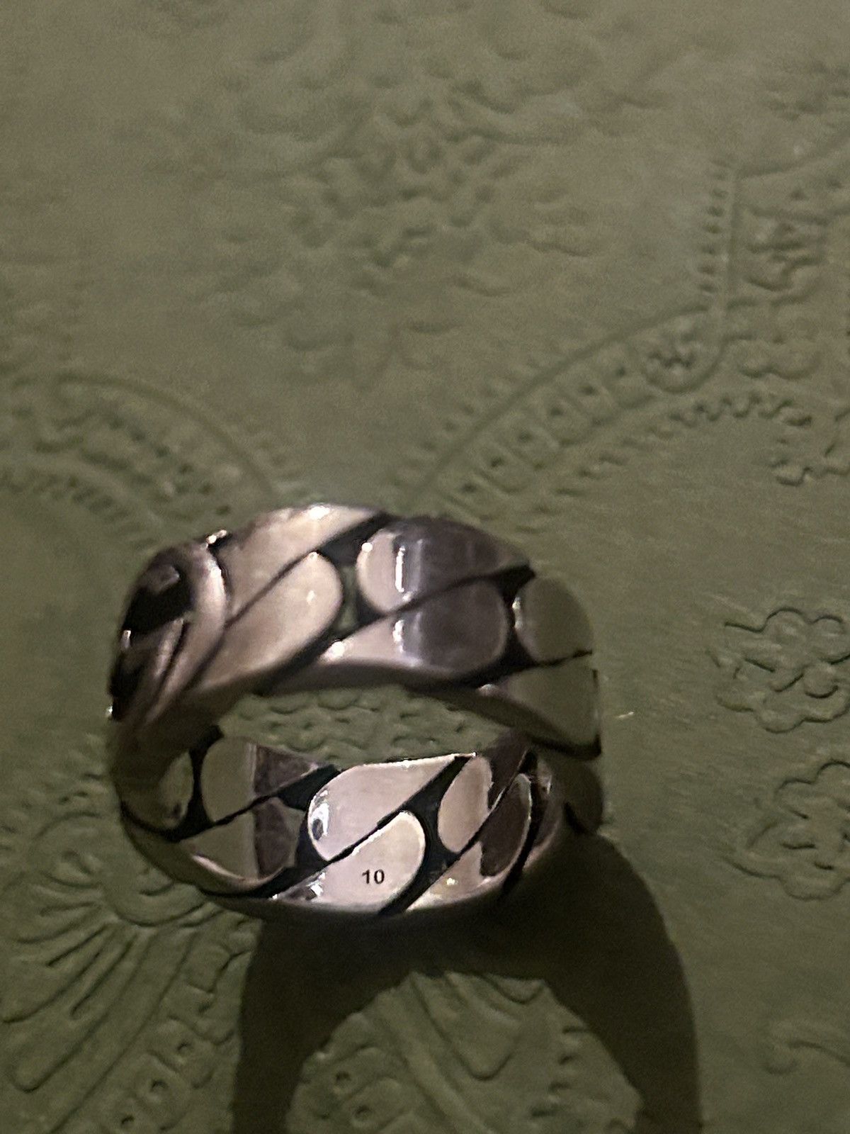 Gucci Gucci Interlocking G Wide Ring Silver 925 Semi Shiny 661515 Size ONE SIZE - 4 Thumbnail