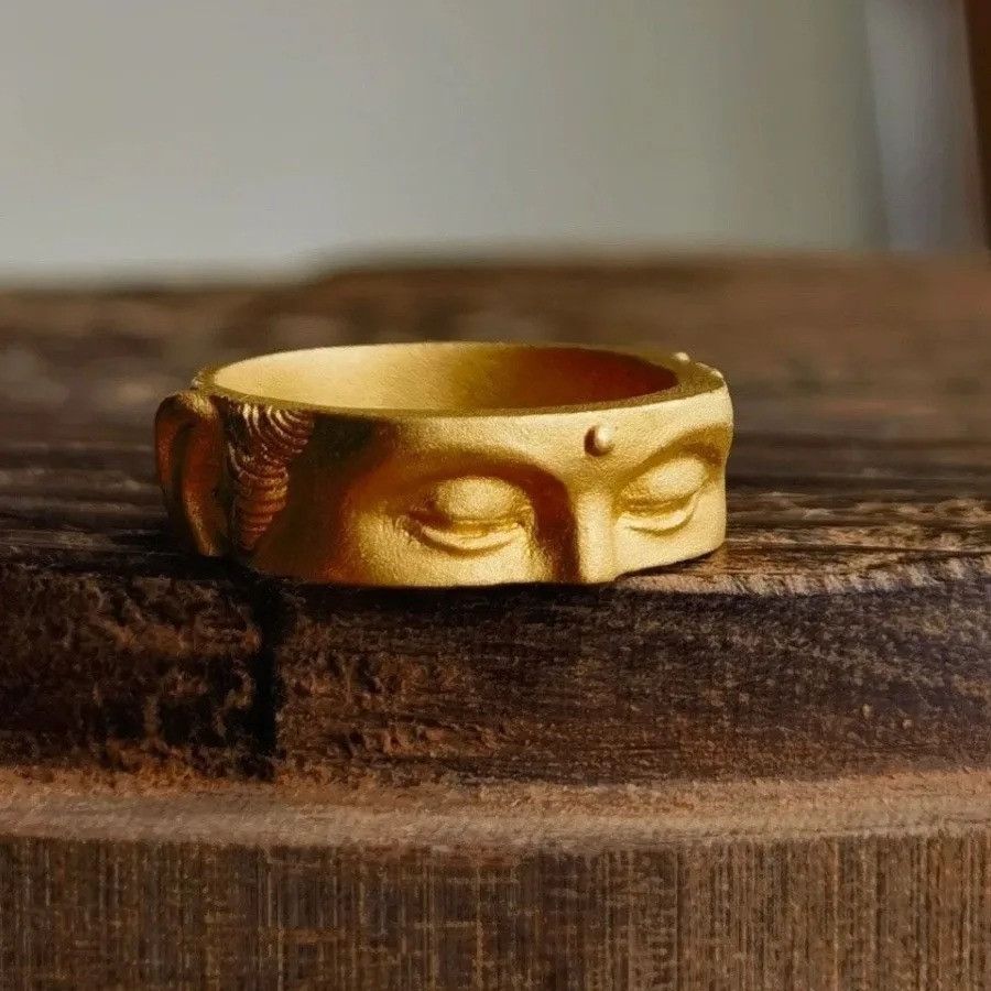 Vintage Half Face Ring Size ONE SIZE - 4 Thumbnail