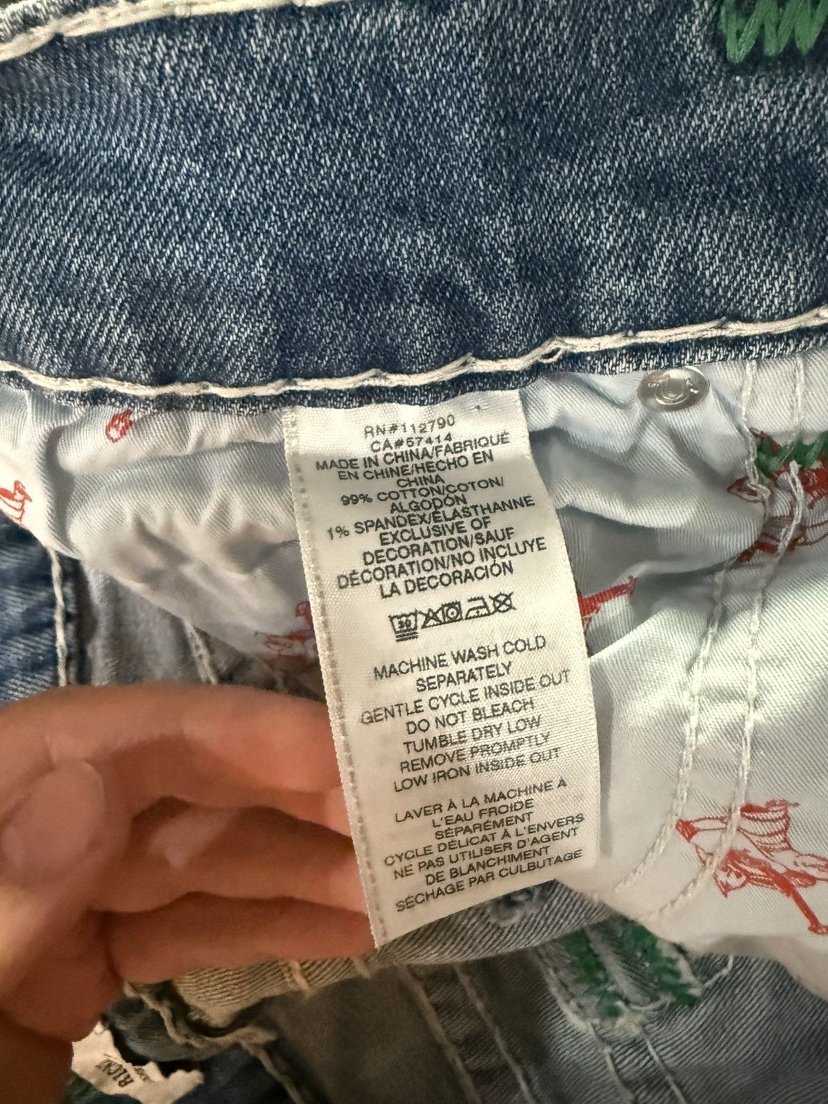 True Religion Tru Religion Ricki relaxed straight blue/green Size US 33 - 9 Thumbnail