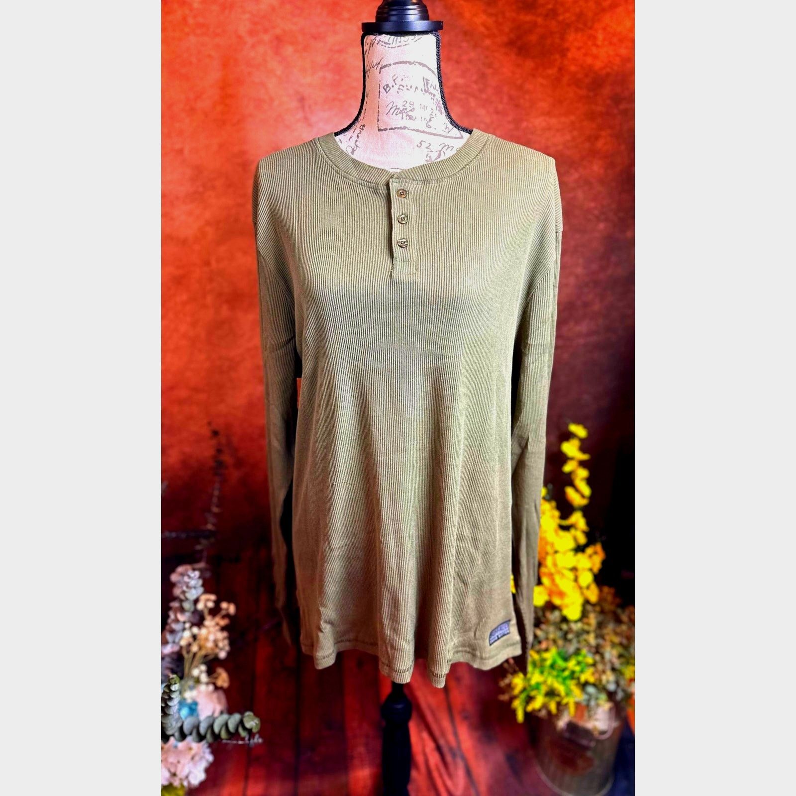 Other Buffalo Nirvana Long Sleeve Henley Olive Mens XXL Size US XXL / EU 58 / 5 - 5 Thumbnail