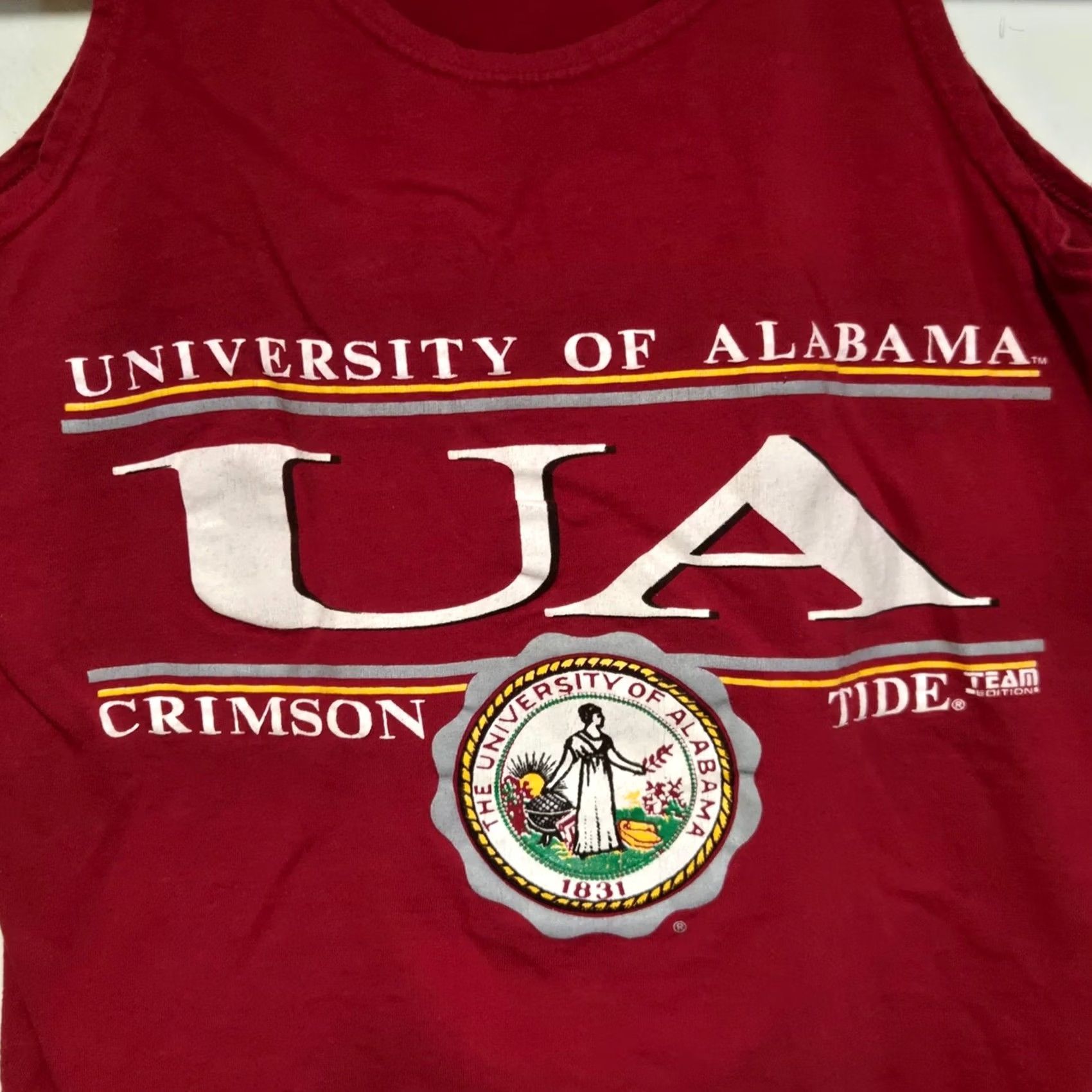 Vintage VINTAGE Alabama University Tank Top Men Large Made in USA Red 90s Tank Top Mens L Size US L / EU 52-54 / 3 - 2 Thumbnail