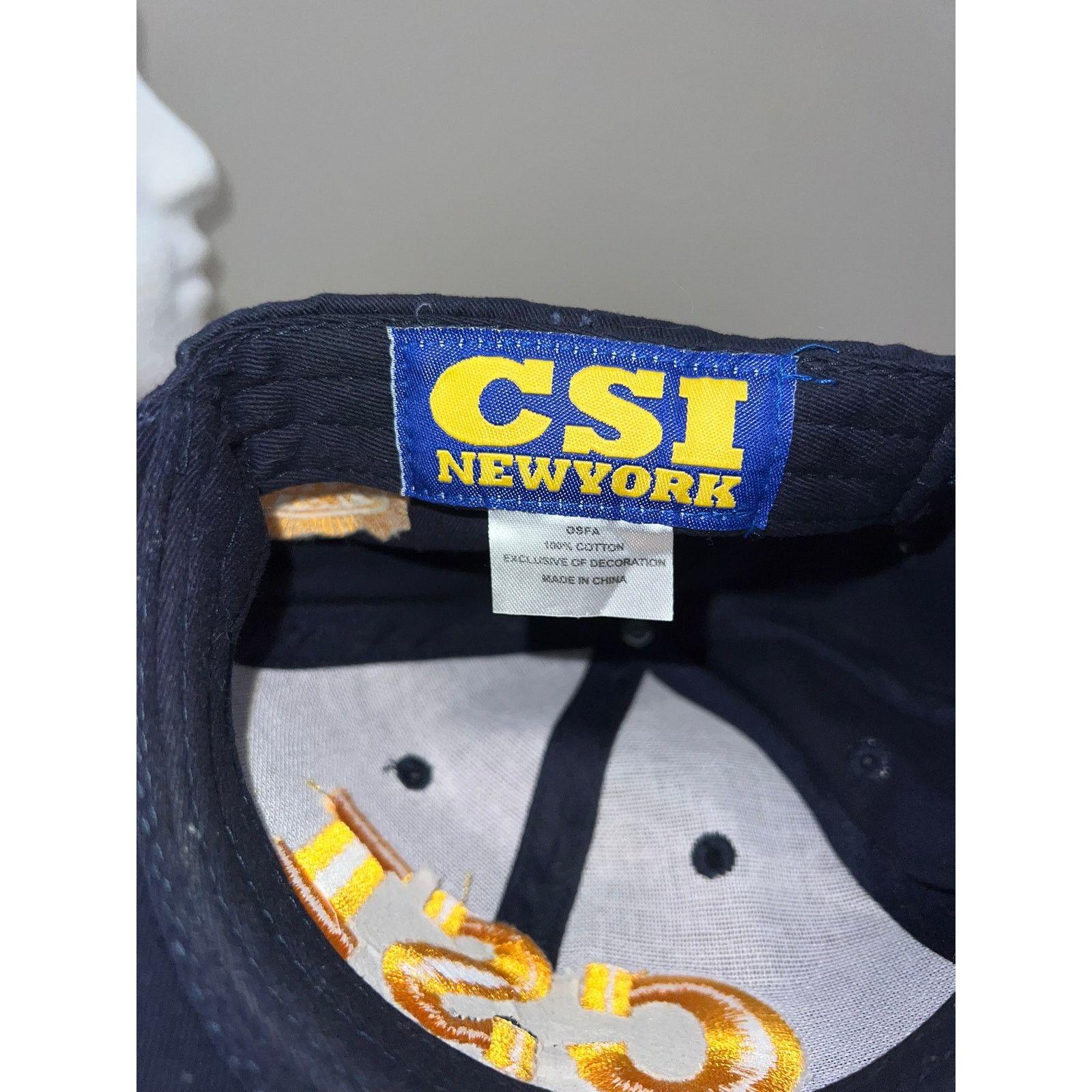 Vintage CSI New York Hat Crime Scene Investigation Blue Headwear OS Size ONE SIZE - 7 Thumbnail