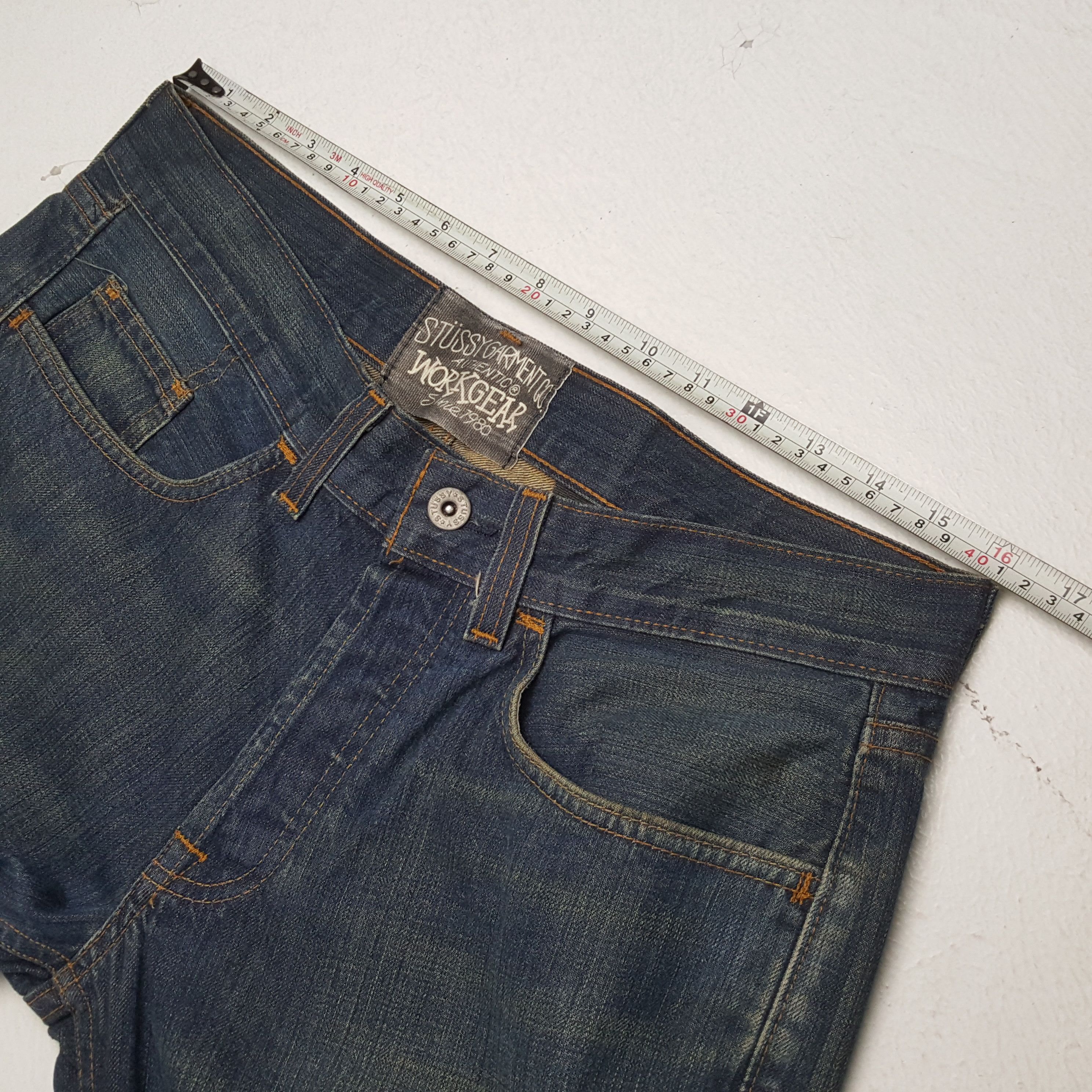 Stussy × Vintage STUSSY Streetwear Skateboard Style Custom Art Jeans Size US 32 / EU 48 - 7 Thumbnail