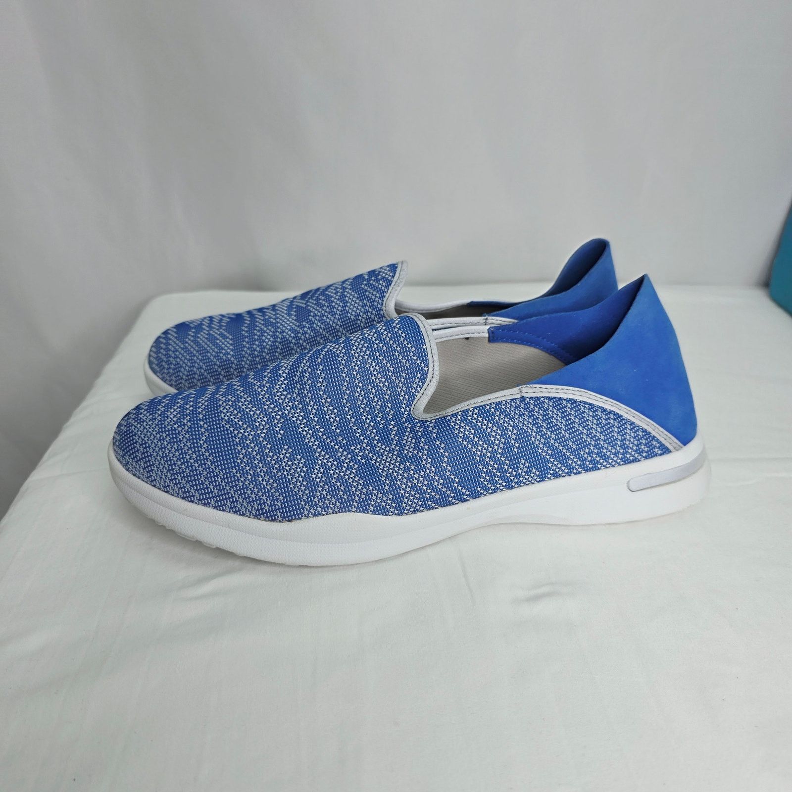 Other SoftWalk Simba Flat Blue Knit Low Top Slip On Sneakers Size US 12 / IT 42 - 6 Thumbnail