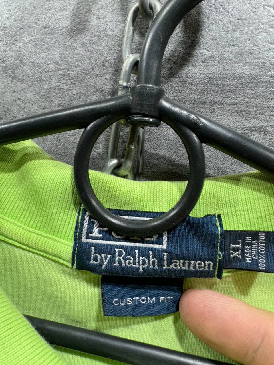 Vintage Polo Ralph Lauren Polo Pile Shirt Fluorescent Green Size US XL / EU 56 / 4 - 6 Thumbnail