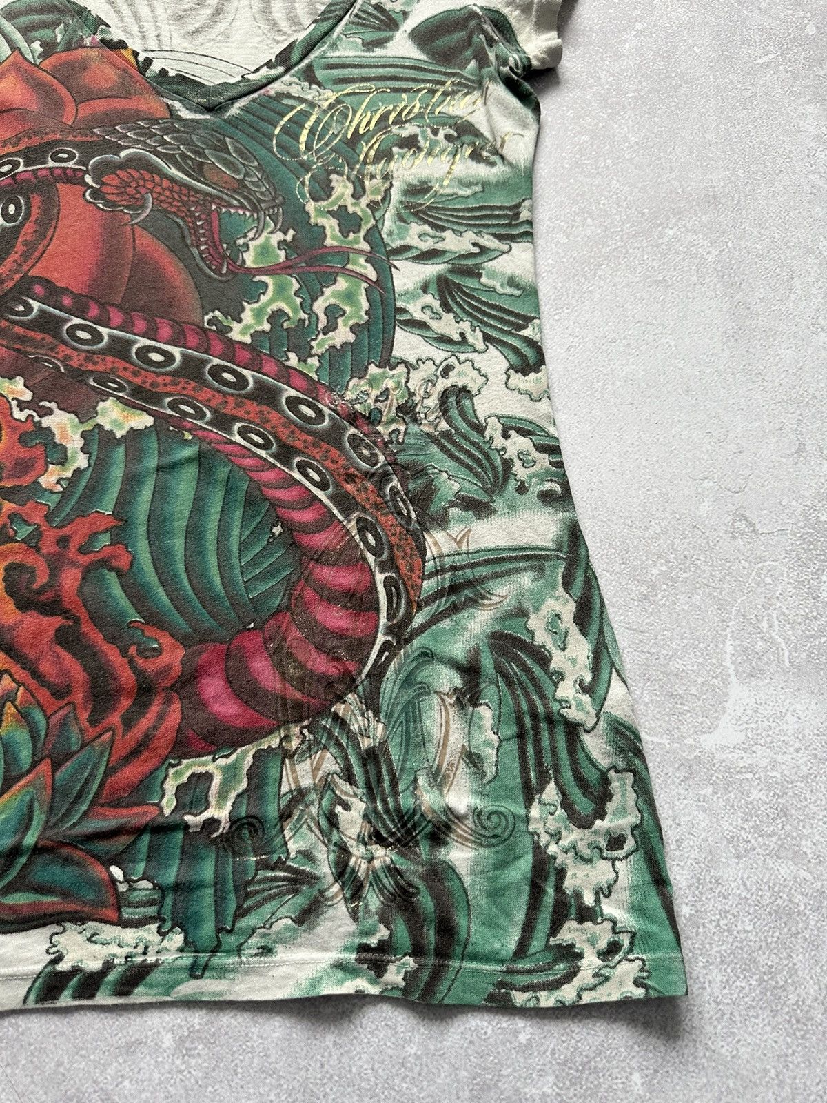 Christian Audigier × Vintage T-shirt Christian Audigier size S Size S / US 4 / IT 40 - 2 Thumbnail