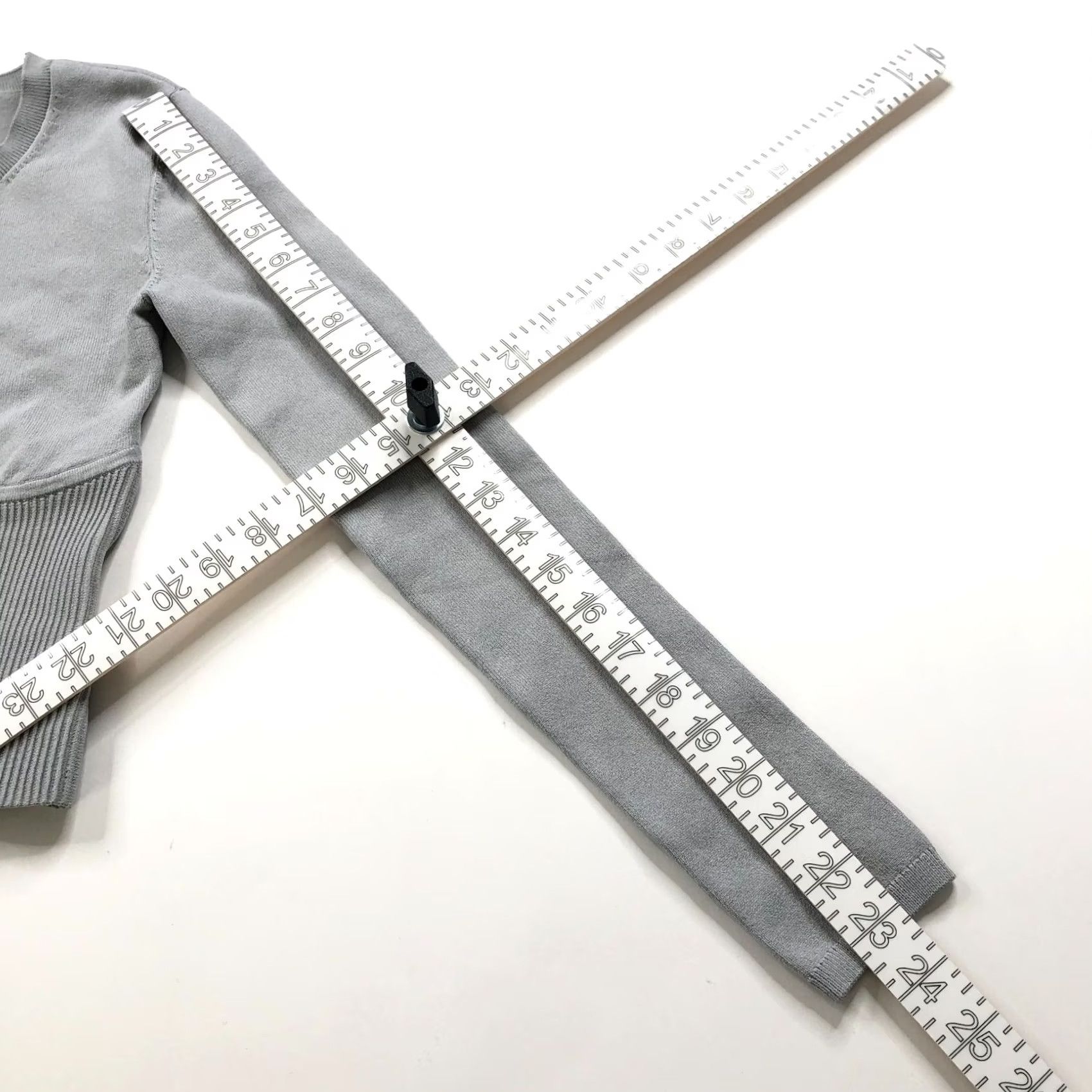 Vintage Babaton Sculpt Knit Empire Corset Pullover Top Blouse XS Light Gray MINT Women Size XS / US 0-2 / IT 36-38 - 7 Thumbnail
