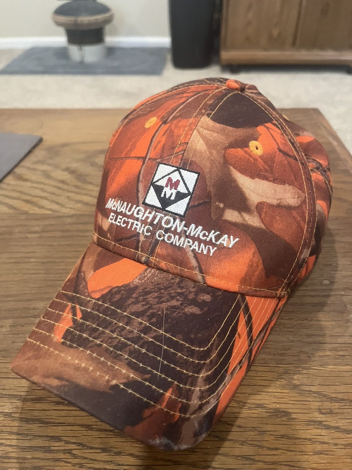 Vintage Orange Camo y2k Hat Size ONE SIZE - 1 Thumbnail