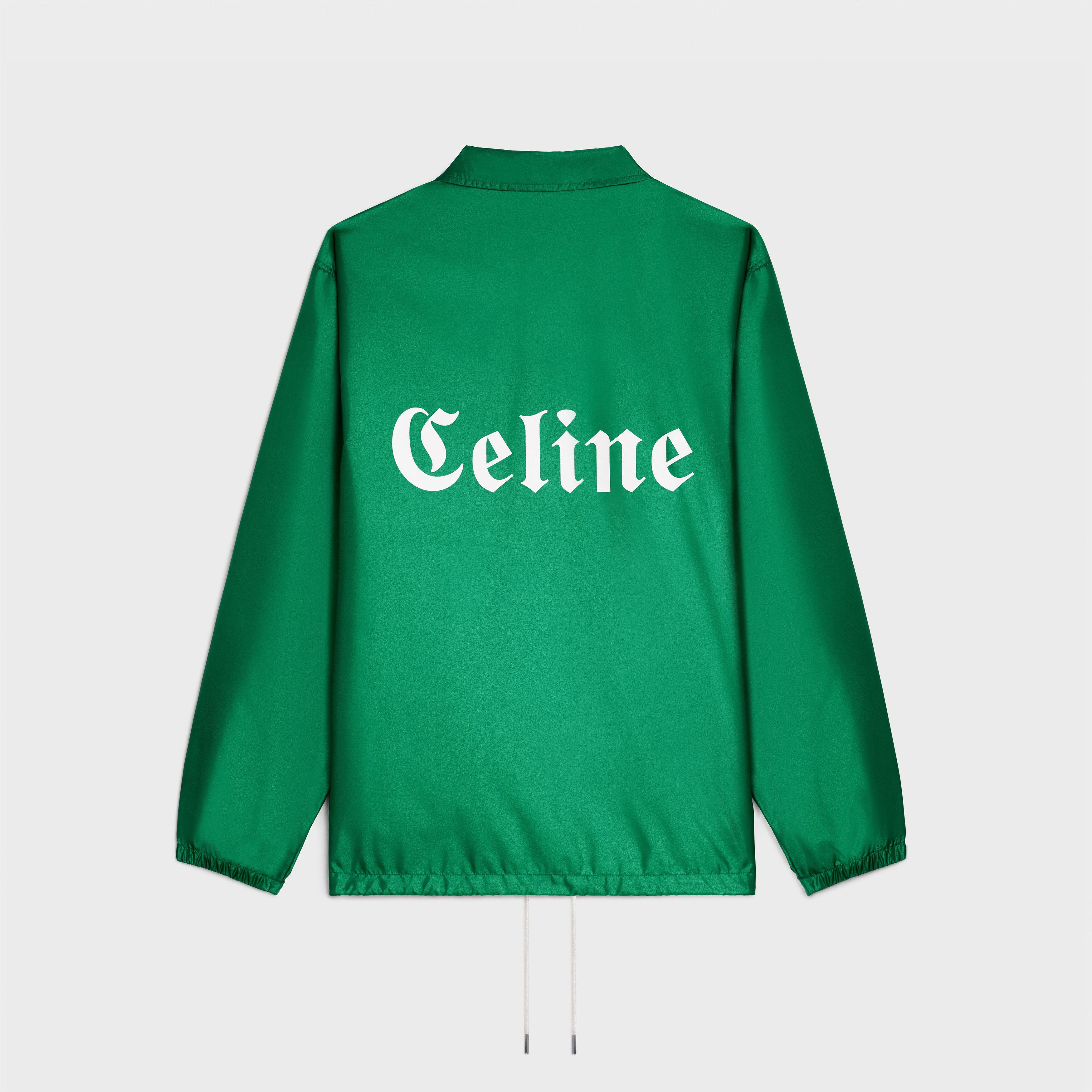 Celine o1bcso1str1124 Nylon Lightweight Long Coach Jacket in Green Size US L / EU 52-54 / 3 - 3 Thumbnail