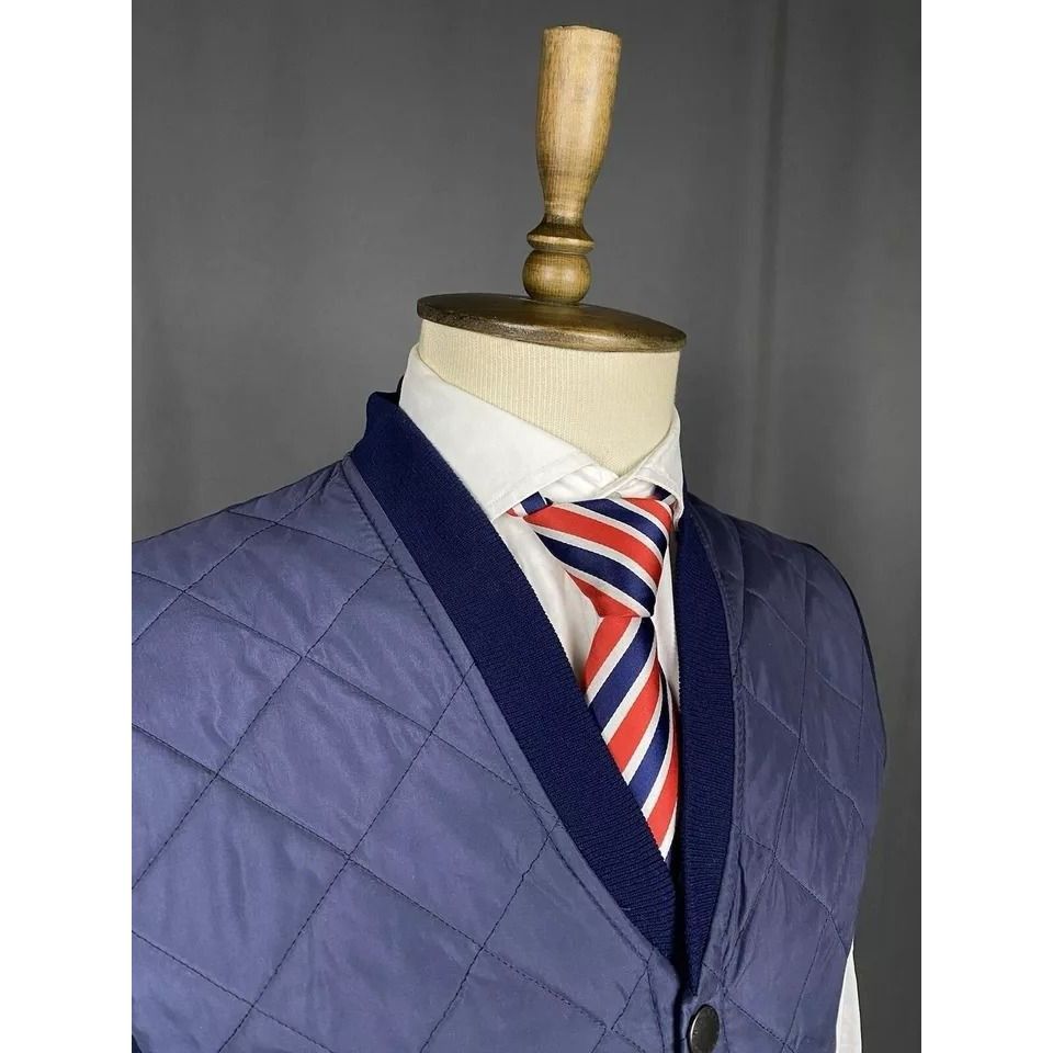 Barbour MINT! Barbour Eskdale Men's Blue Quilted Vest Size L Size US L / EU 52-54 / 3 - 7 Thumbnail