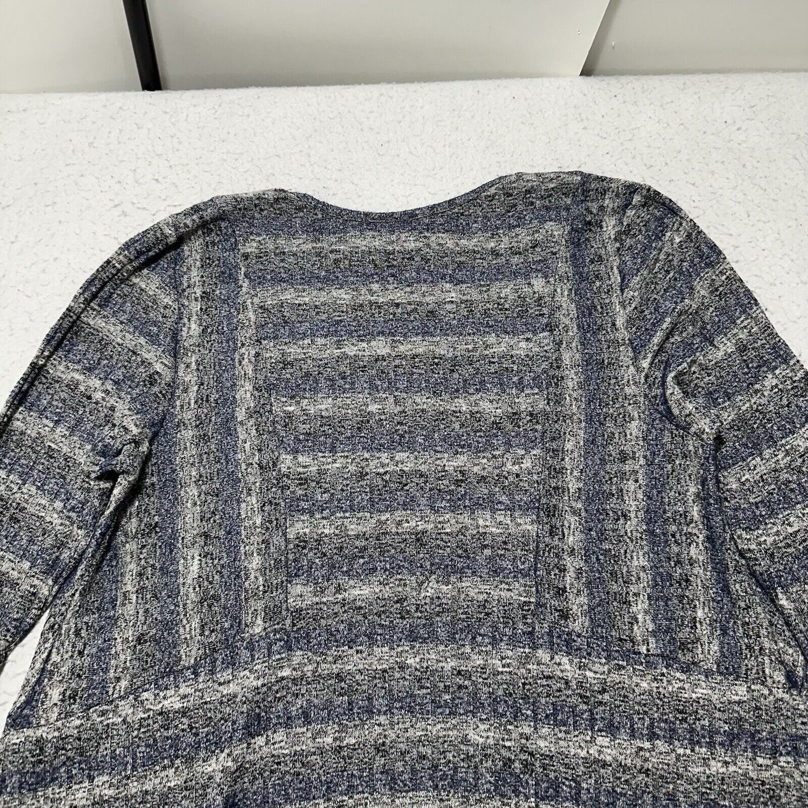 Other Knox Rose XXL Sweater Blue Gray Striped Glitter Sparkle Size XXL / US 16-18 / IT 52-54 - 11 Thumbnail