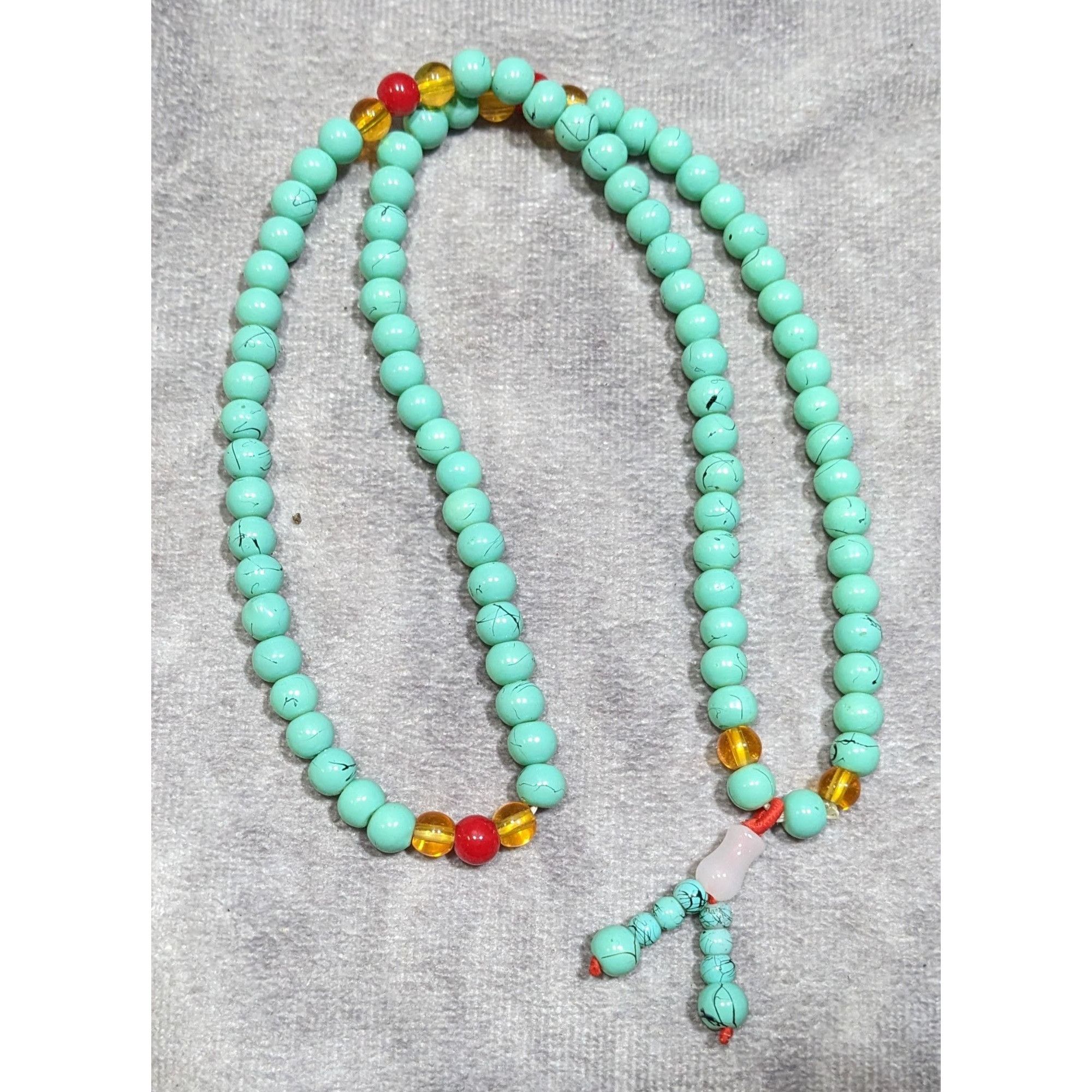 Other Bohemian Faux Turquoise Mala Meditation Bead Necklace Size ONE SIZE - 4 Thumbnail