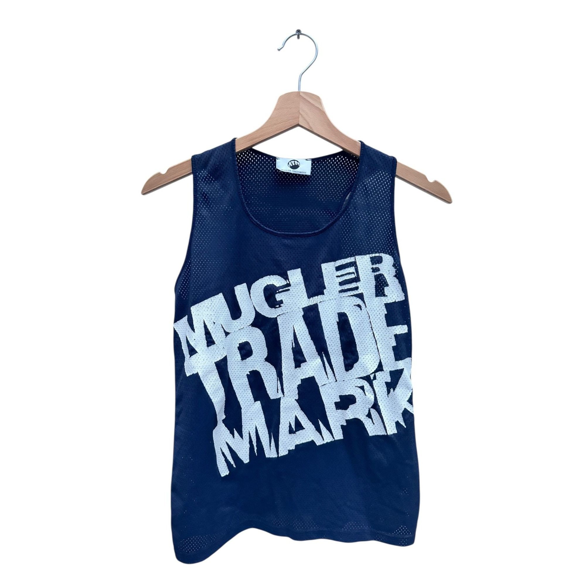 Thierry Mugler Trademark Vintage Black Mesh Tank Top Size M / US 6-8 / IT 42-44 - 1 Thumbnail