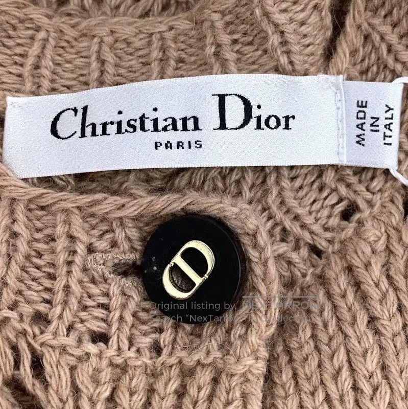 Dior Dior Brown Alpaca Wool Women's Cardigan . Size XXS / US 00 / IT 34 - 5 Thumbnail