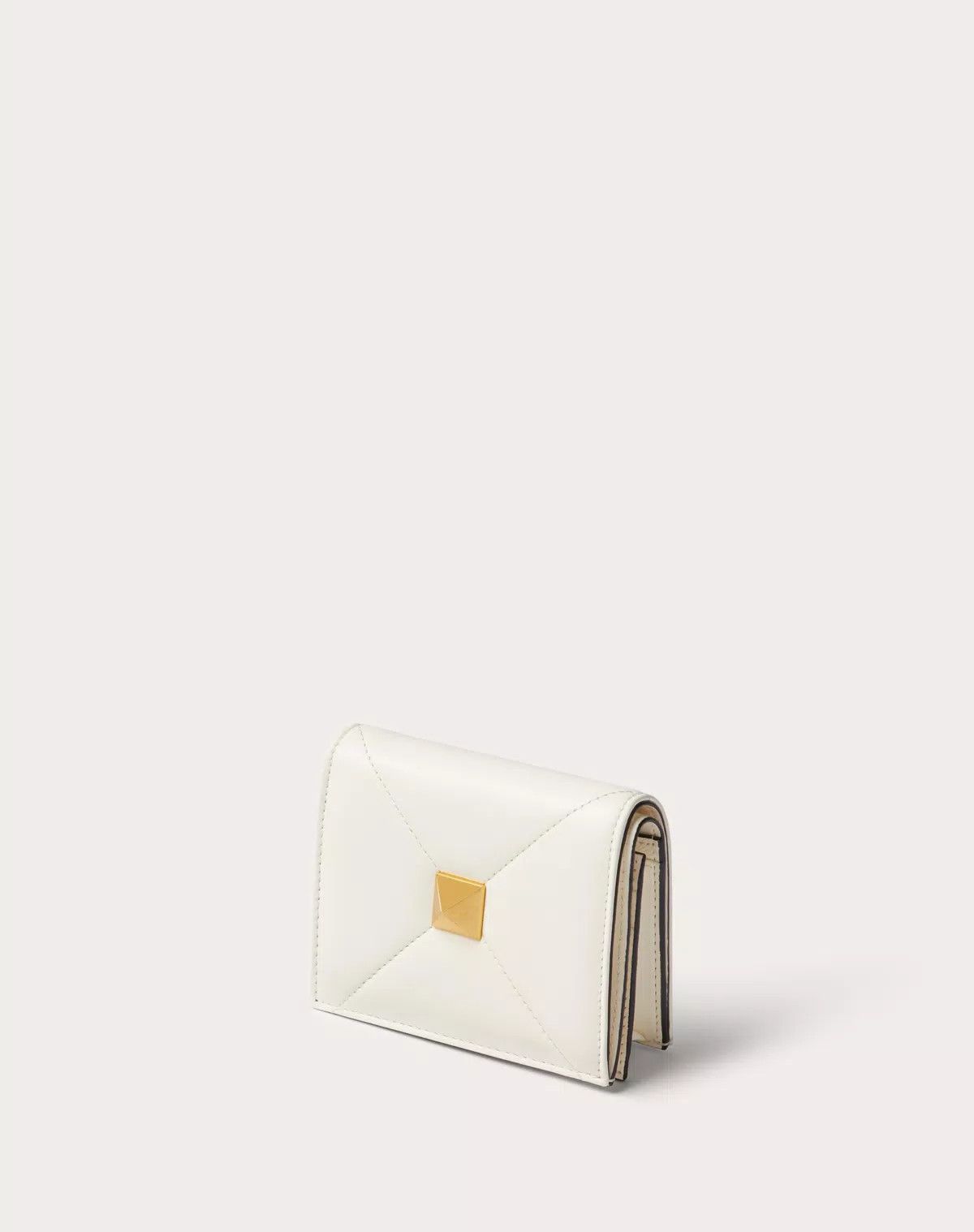 Valentino o1s1wg110625 Size: OS/Roman Stud Wallet in White Size ONE SIZE - 4 Thumbnail