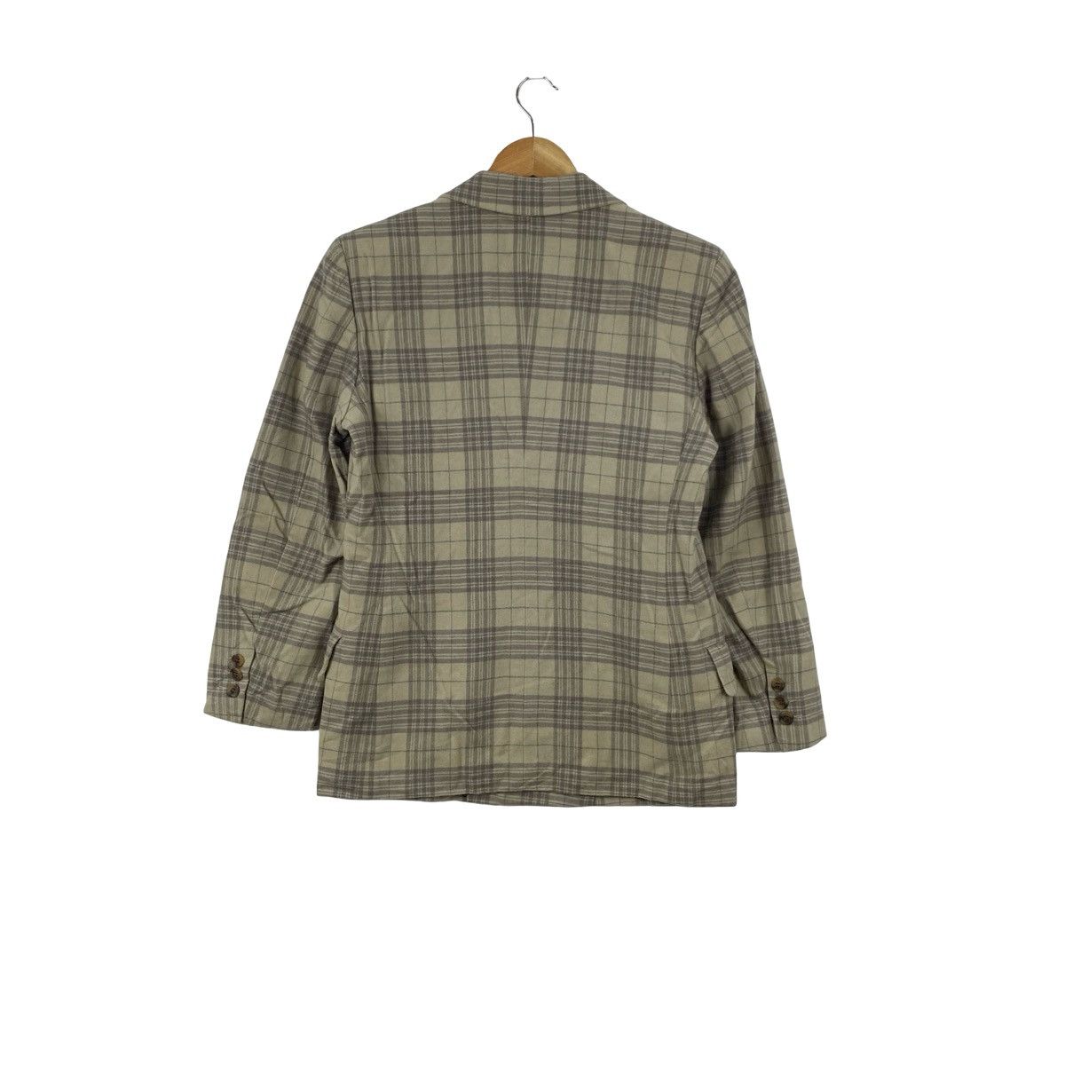 Tokio Kumagai Vintage TOKKO KUMAGAI Plaid Double Breasted Blend Blazer Size S / US 4 / IT 40 - 7 Thumbnail
