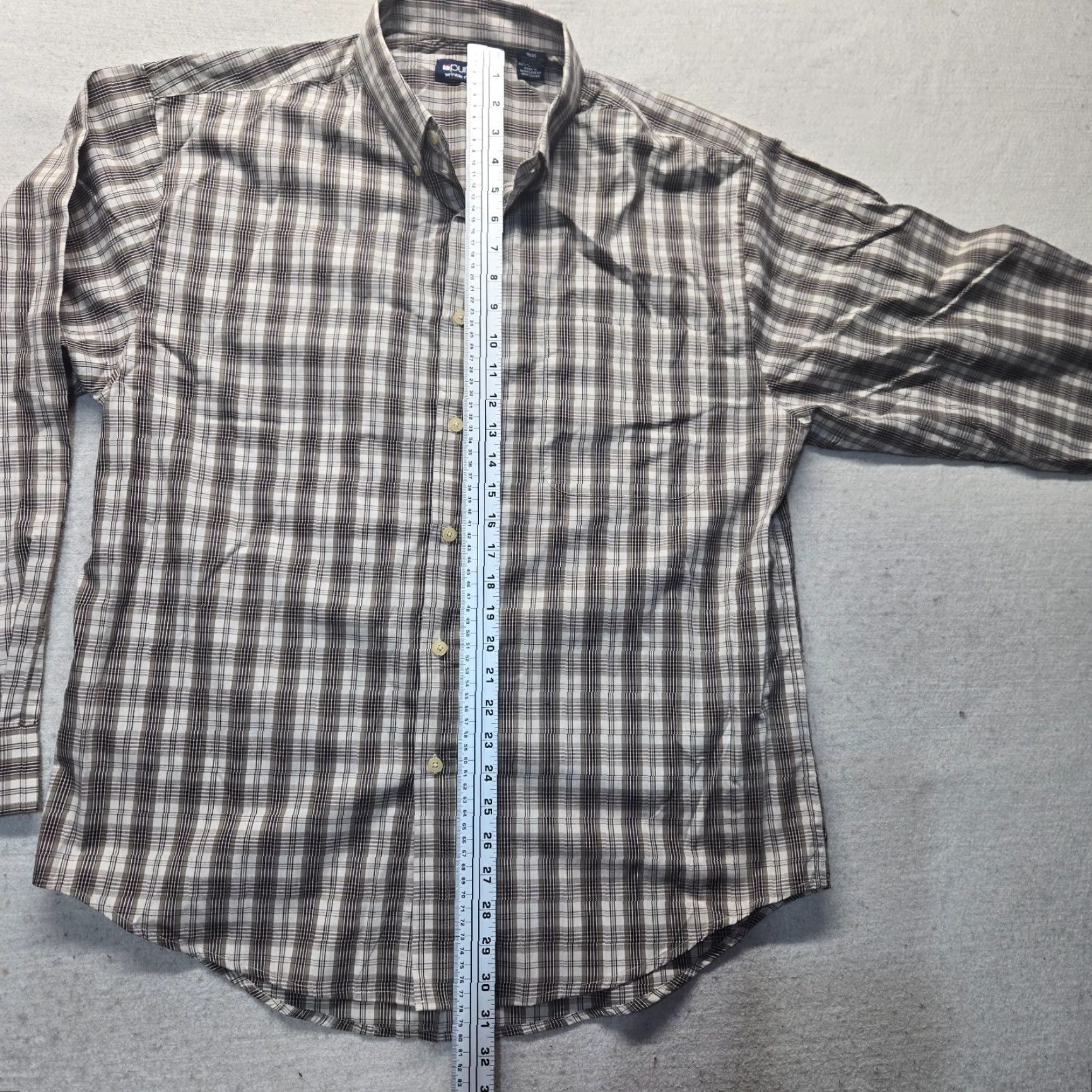 Vintage Puritan Shirt Plaid Button-Up Short Sleeve Adult Men L Brown 42/44 Button-Up Shirt Plaid Mens L Brown 42/44 Size US L / EU 52-54 / 3 - 6 Thumbnail