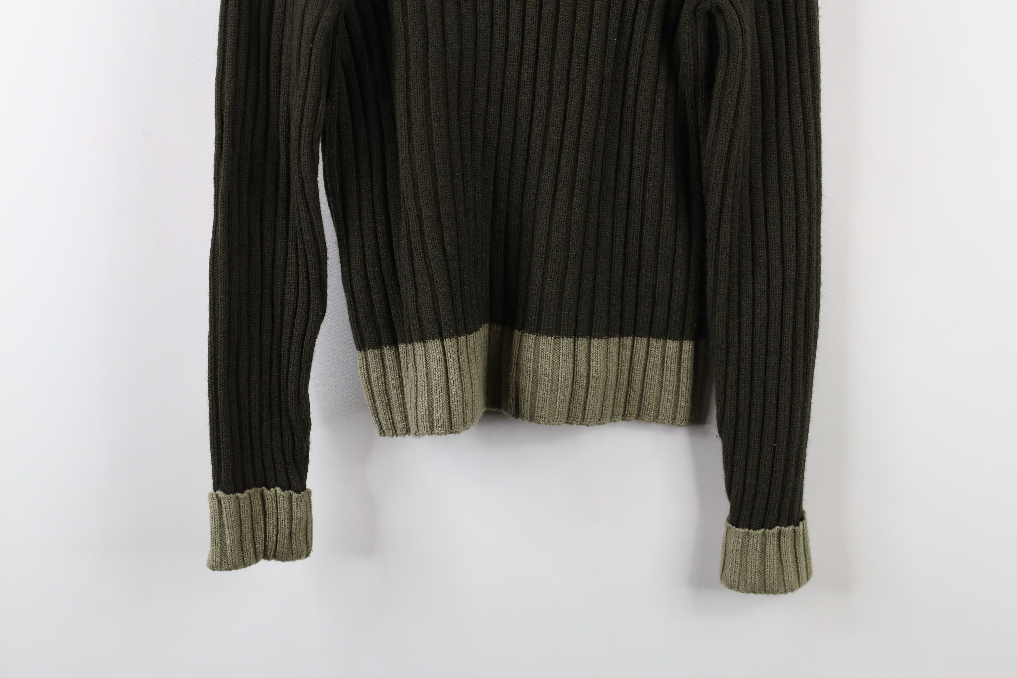 Vintage Vintage 90s Streetwear Chunky Ribbed Knit Mock Neck Sweater Size M / US 6-8 / IT 42-44 - 3 Thumbnail
