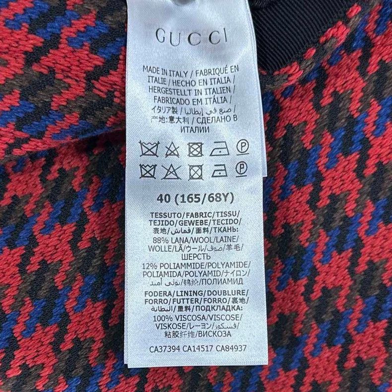 Gucci Gucci Thousand-bird checkered gold buckle wool short skirt Size 26" / US 2 / IT 38 - 6 Thumbnail