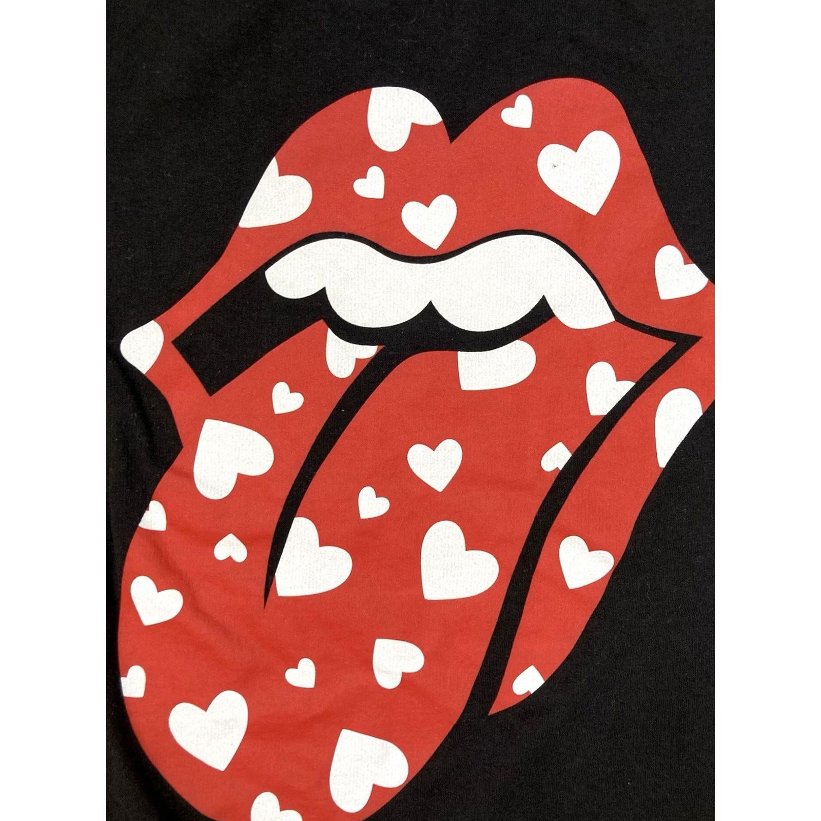 Vintage VINTAGE The Rolling Stones Hearts Lightweight Crewneck Sweatshirt Women Small Black Size S / US 4 / IT 40 - 2 Thumbnail