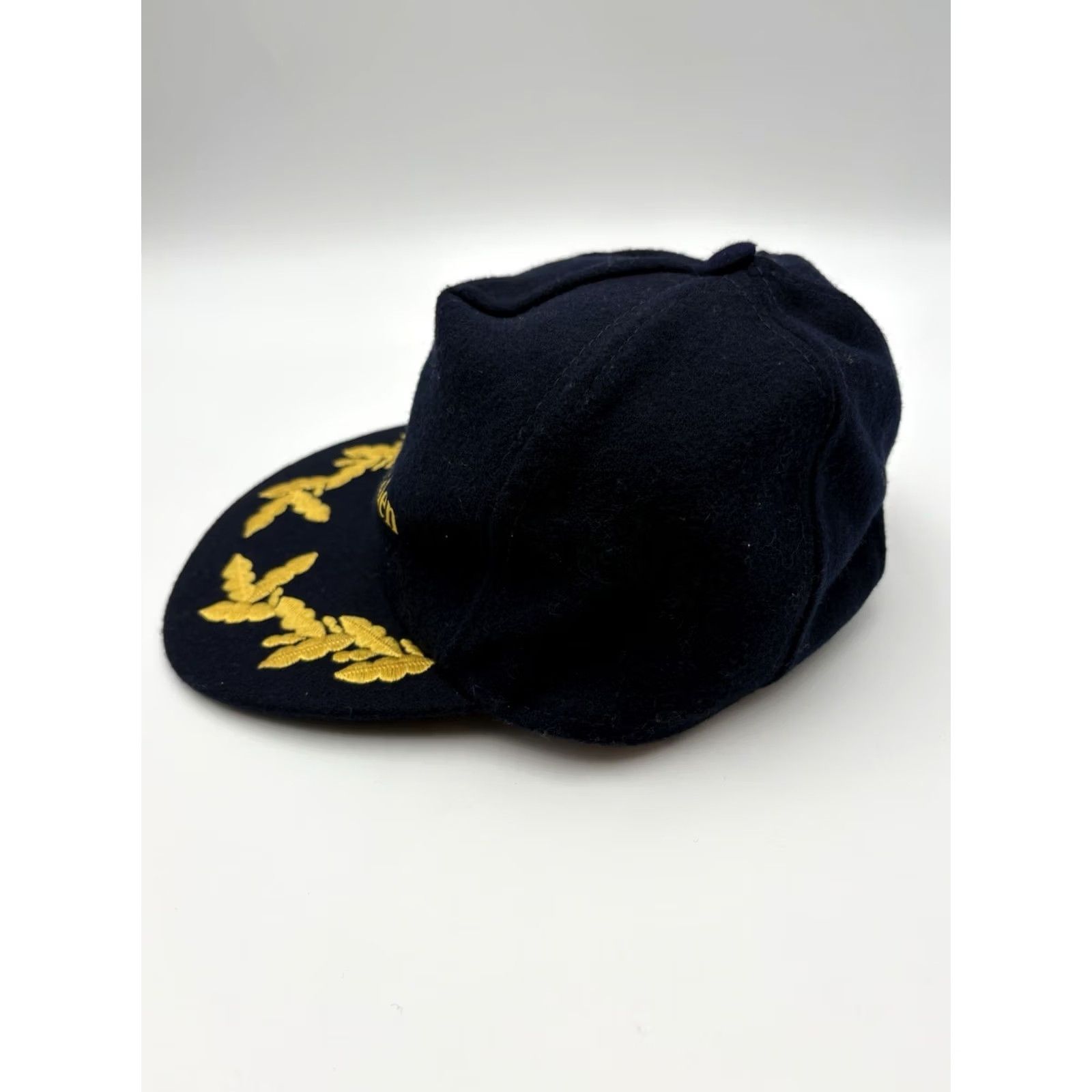 Vintage VINTAGE AD Cap Navy Blue Wool Mariner's Cap M/S Vesteralen Coastal Norway Passenger Ship Adjustable Hat Men One Size Nautical 80s Marine Hats Size ONE SIZE - 2 Thumbnail
