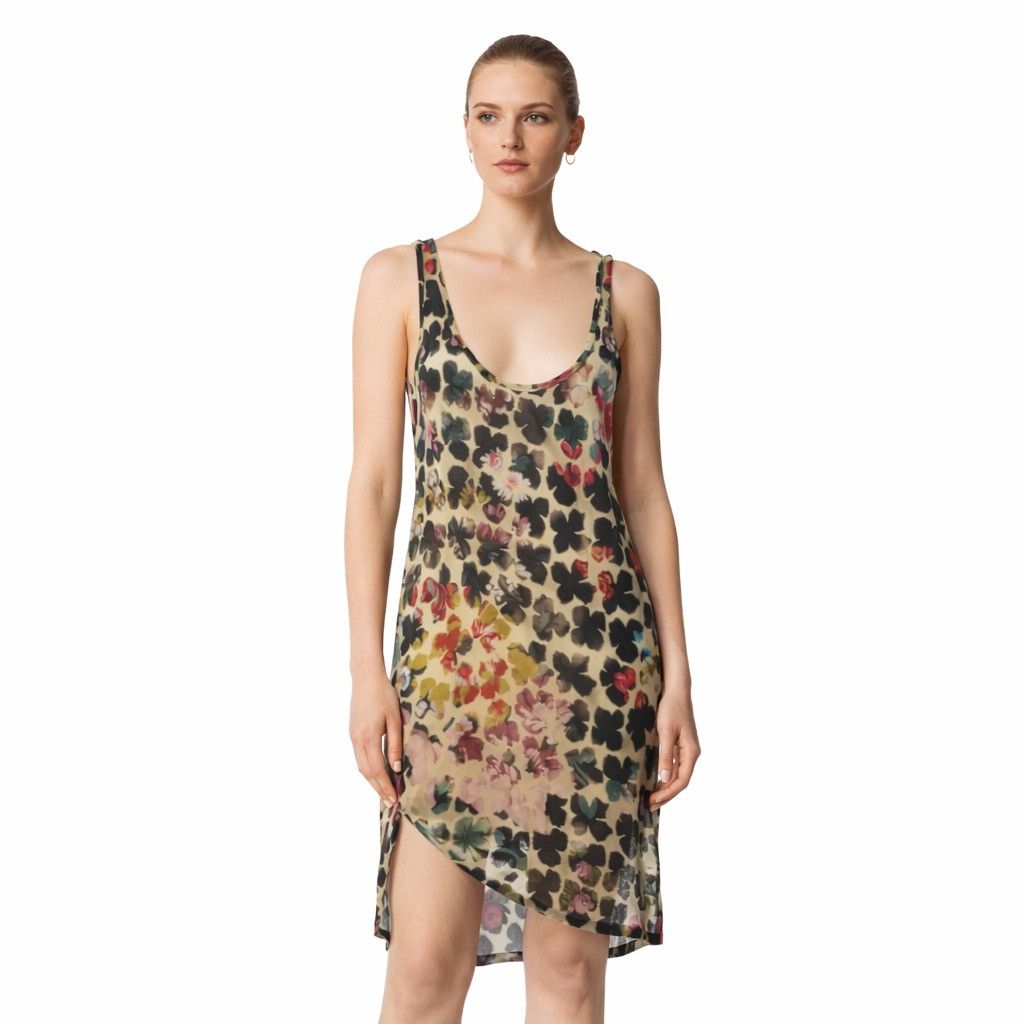 Dries Van Noten Dries Van Noten SS14 Floral Dress Asymmetric Hem Size S / US 4 / IT 40 - 1 Thumbnail