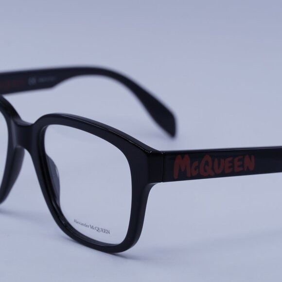 Alexander McQueen AM0333O 002 Eyeglasses Black 52mm Square