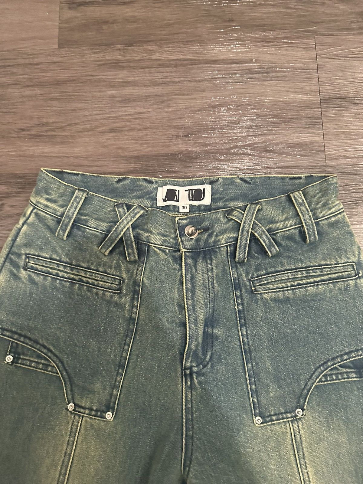 Other Yellow Washed Jeans Size US 30 / EU 46 - 3 Thumbnail