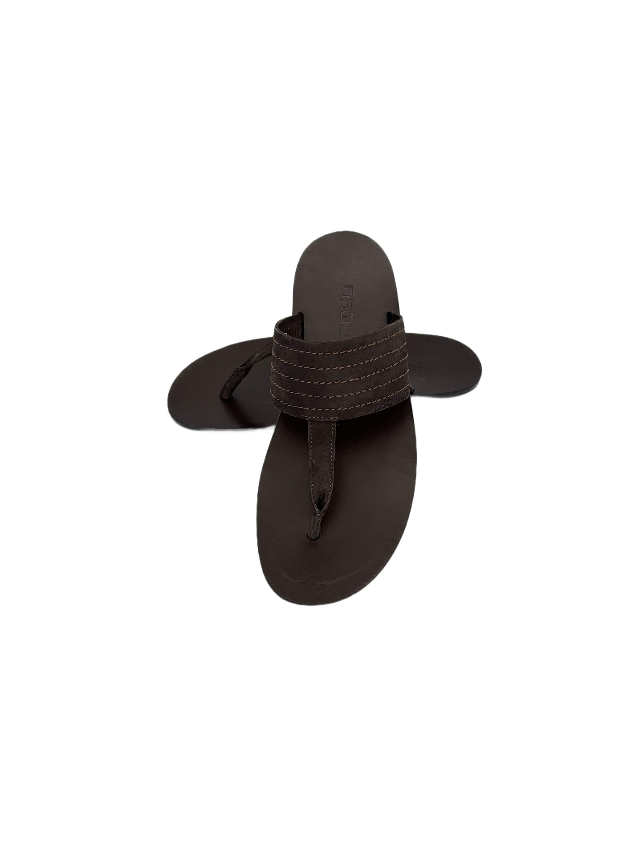 Dsquared2 DSQ2 Brown 'Grecian' Style Sandal With Stitch Detailing Size US 7 / EU 40 - 3 Thumbnail