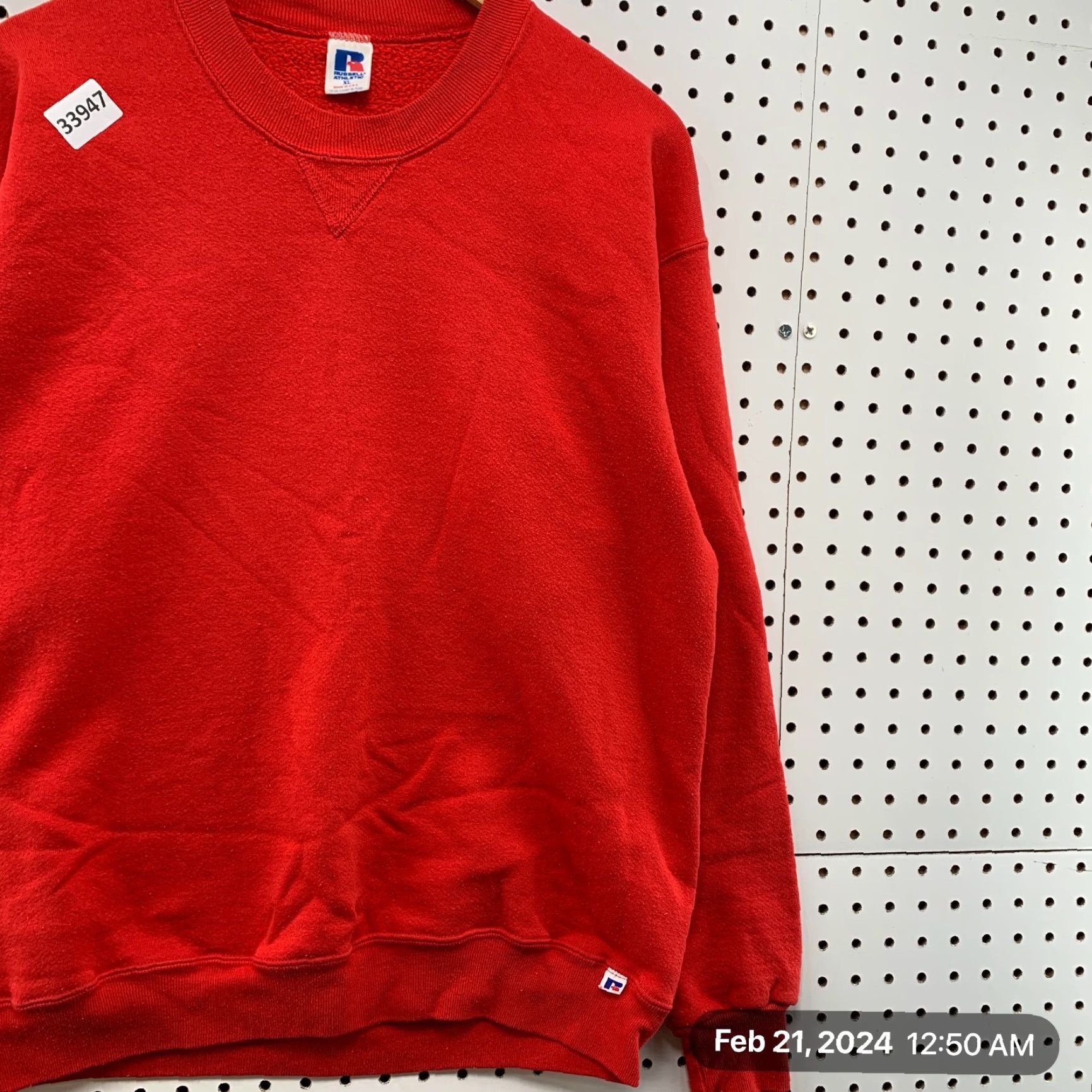 Russell Athletic Vintage Russell Athletic Crewneck Sweatshirt Mens XL Red 80s 90s USA Fleece Cotton Gym & Training Size US XL / EU 56 / 4 - 4 Thumbnail