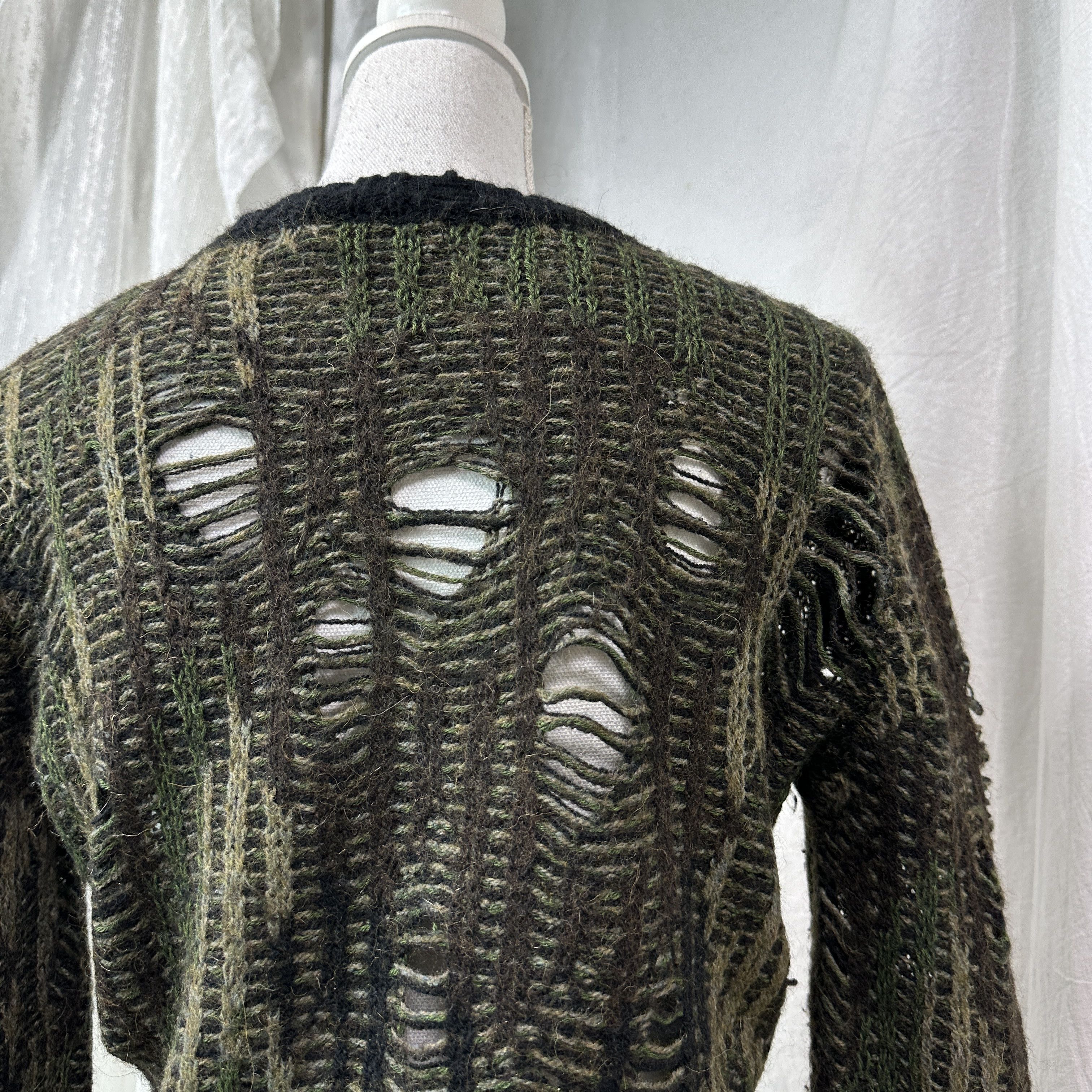 Diesel Vintage Avant Garde Grunge Diesel Distresses Sweater 00s Size S / US 4 / IT 40 - 9 Thumbnail