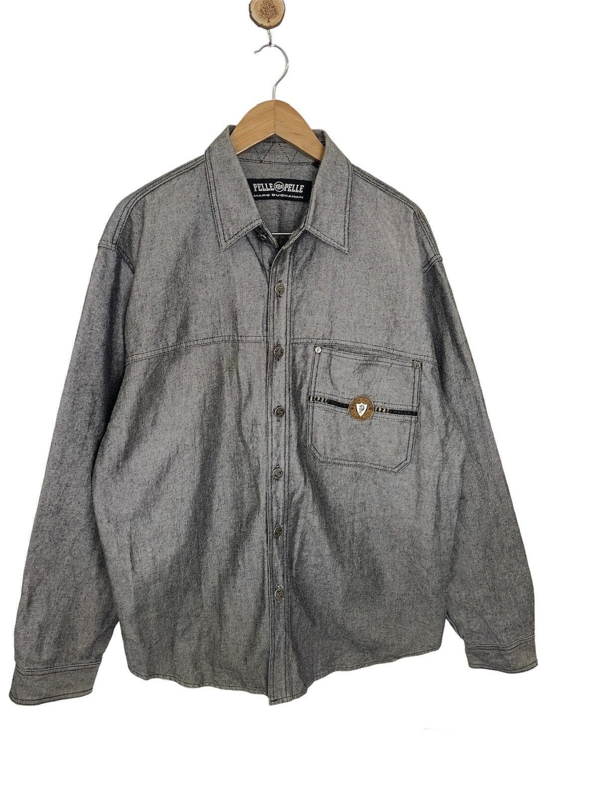 Pelle Pelle VINTAGE PELLE PELLE DENIM JACKET OVERSIZED Size XL / US 12-14 / IT 48-50 - 1 Thumbnail