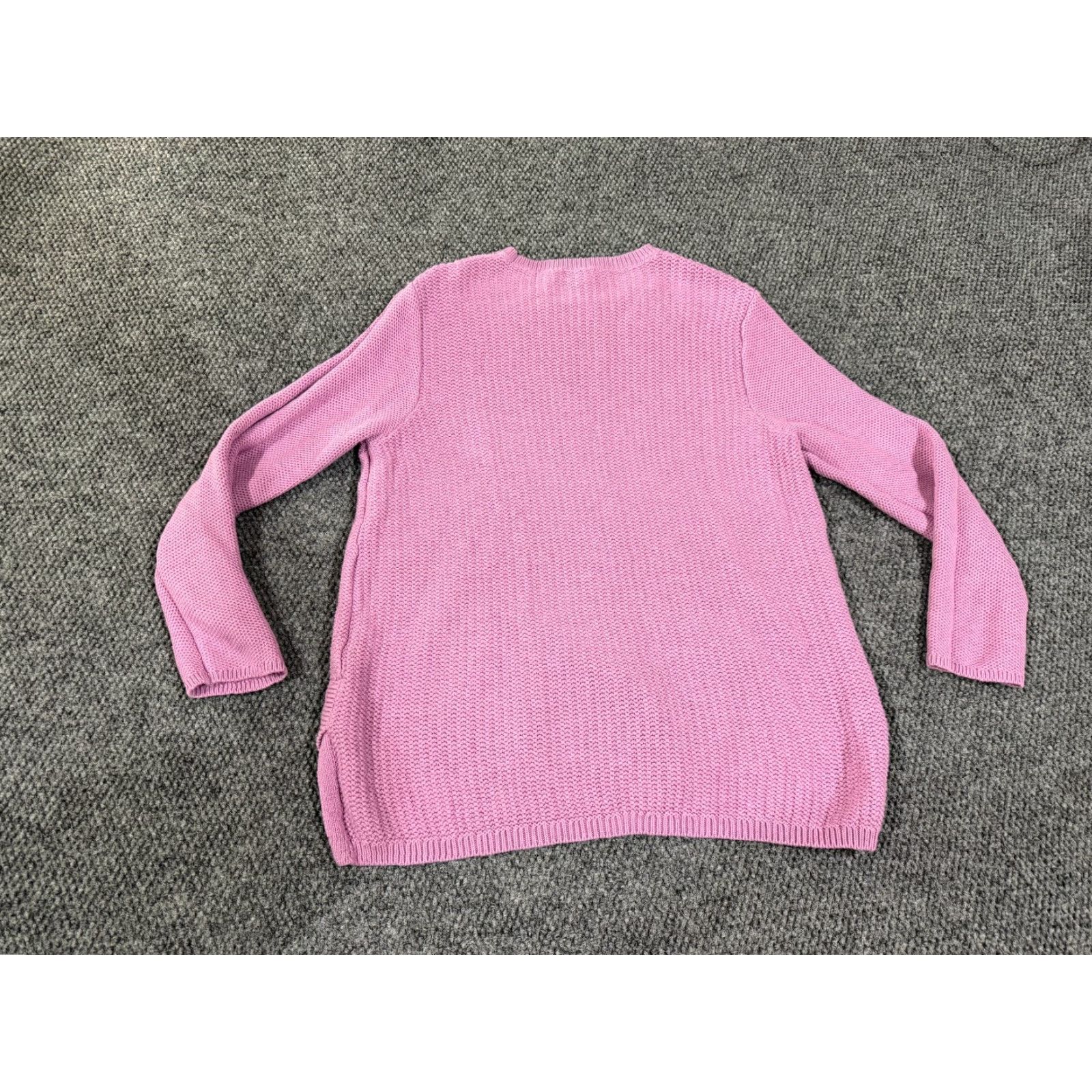 J. Jill J. Jill Sweater Womens L Purple Knit Crewneck Long Sleeve Cotton Blend Pullover Casual Size L / US 10 / IT 46 - 6 Thumbnail