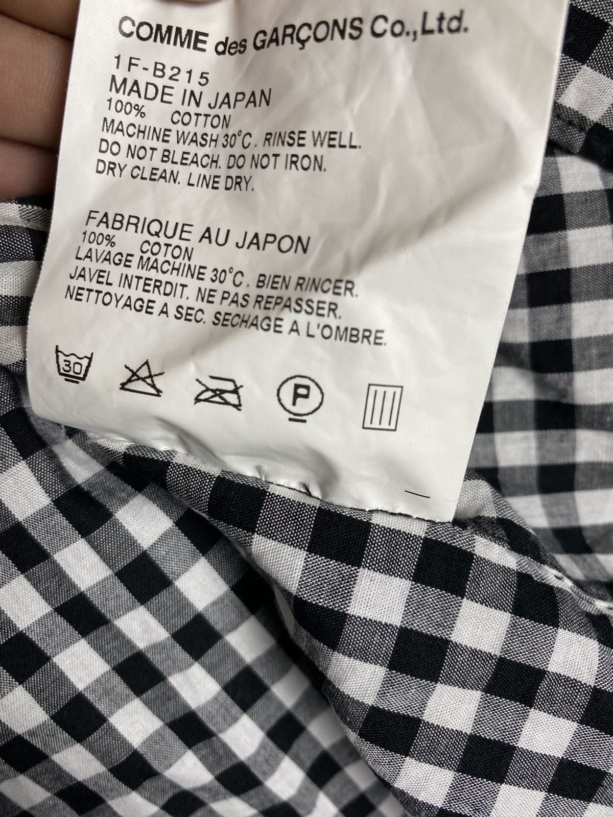 Comme des Garcons Black Black - Comme Des Garcons fall 2010 checkered button up Size US M / EU 48-50 / 2 - 4 Thumbnail