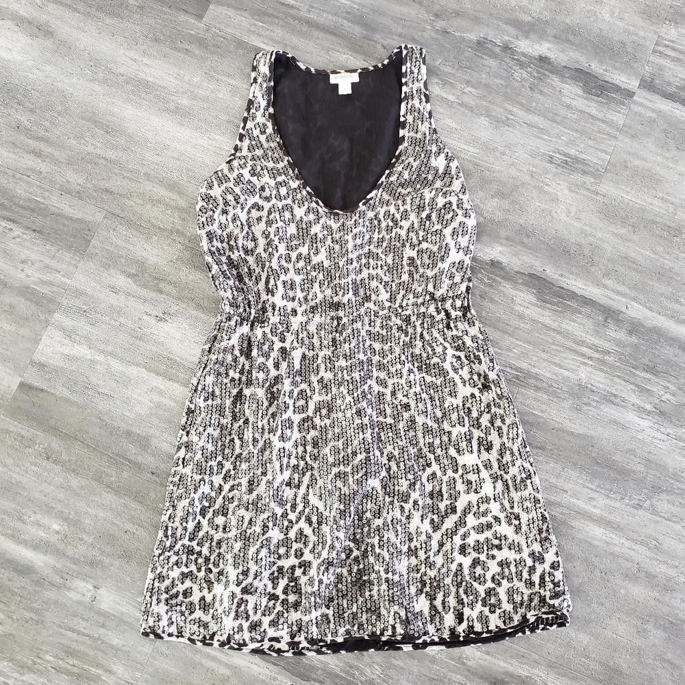 Rodarte Black Grey Leopard Rodarte Sequined Mini Size S / US 4 / IT 40 - 1 Thumbnail