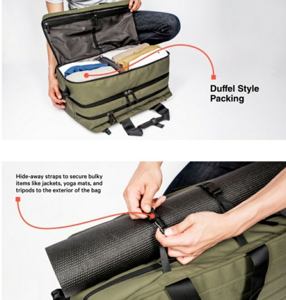 Other The Anywhere Pakt 50L Green carry on. bag backpack duffel Size ONE SIZE - 12 Thumbnail