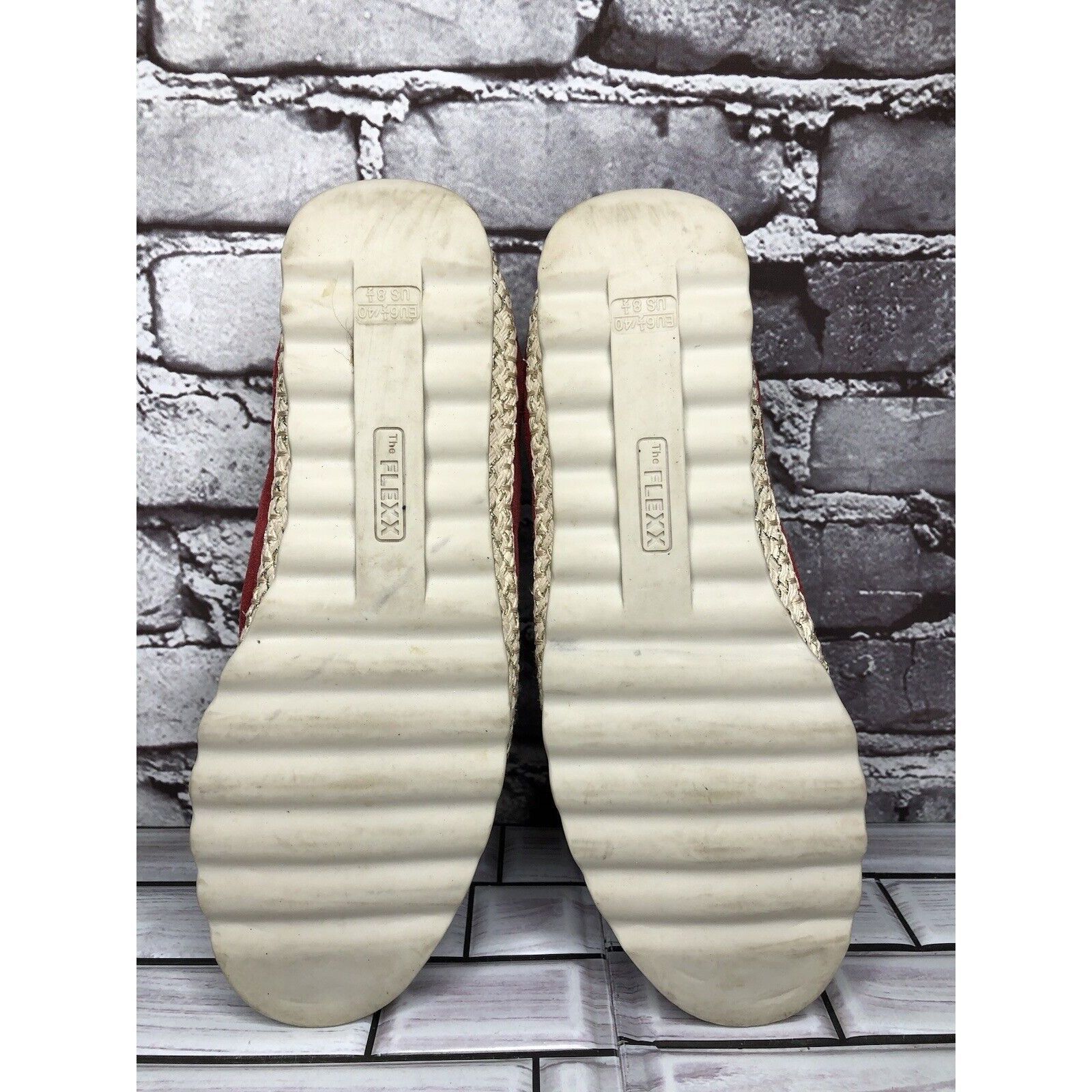 Other The Flexx Red Suede Leather Espadrilles Slip On Shoes Women Size US 8.5 / IT 38.5 - 7 Thumbnail