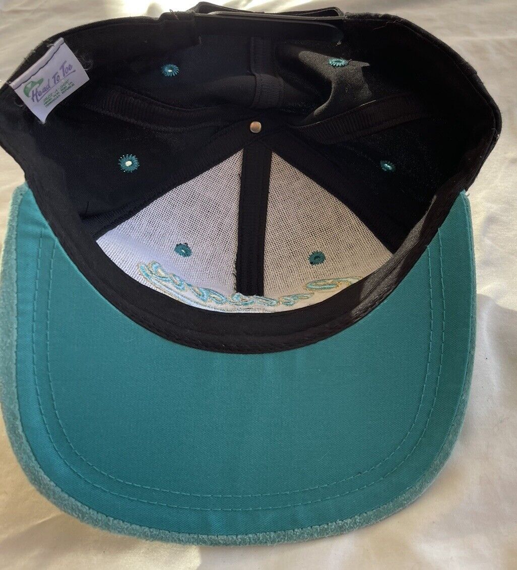 Fruition × Vintage Vintage Caesar’s Casino Las Vegas Hat Black Turquoise 90’s Size ONE SIZE - 9 Thumbnail