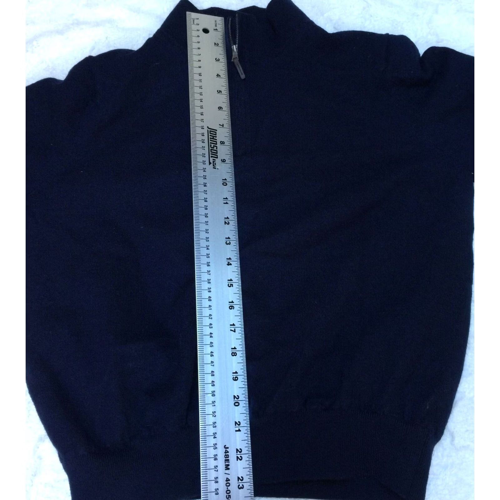 Vintage Fairway & Greene Mens Sweater Long Sleeve 1/4 Zip Blue Wool Classic Golf Pullover Large Regular Mens Size US L / EU 52-54 / 3 - 7 Thumbnail
