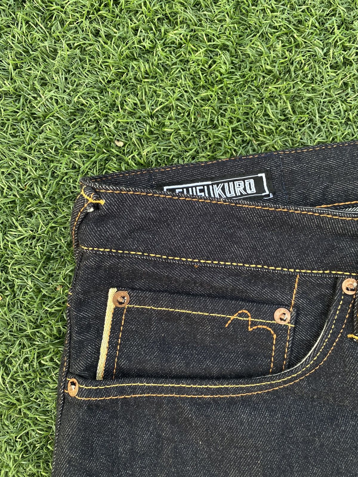 Evisu EVISU KURO JEANS WHITE SEA GULLS WITH GOLD SELVEDGE Size US 38 / EU 54 - 7 Thumbnail
