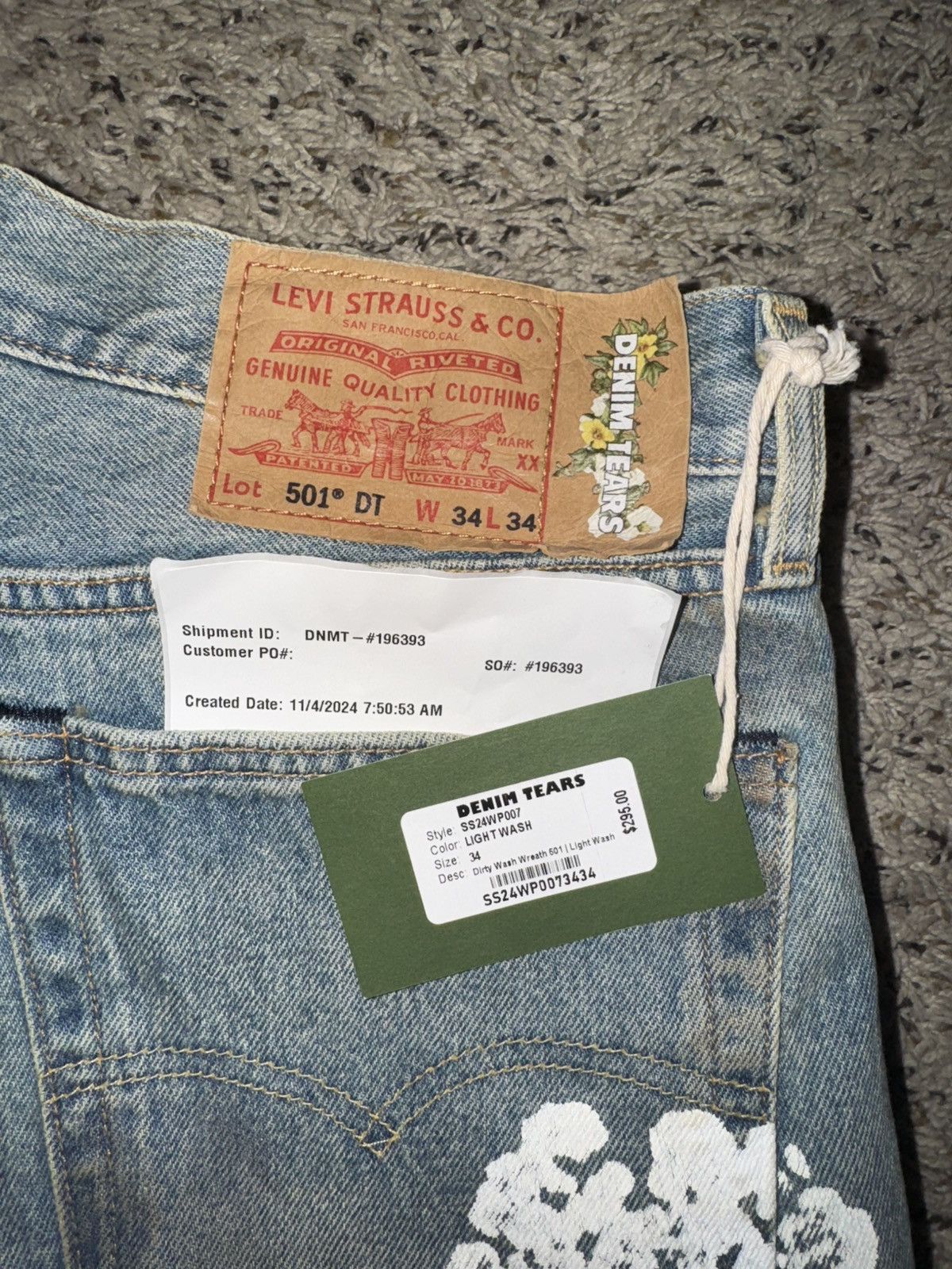 DENIM TEARS DENIM TEARS JEANS (Dirty Wash) size 34 Size US 34 / EU 50 - 5 Thumbnail