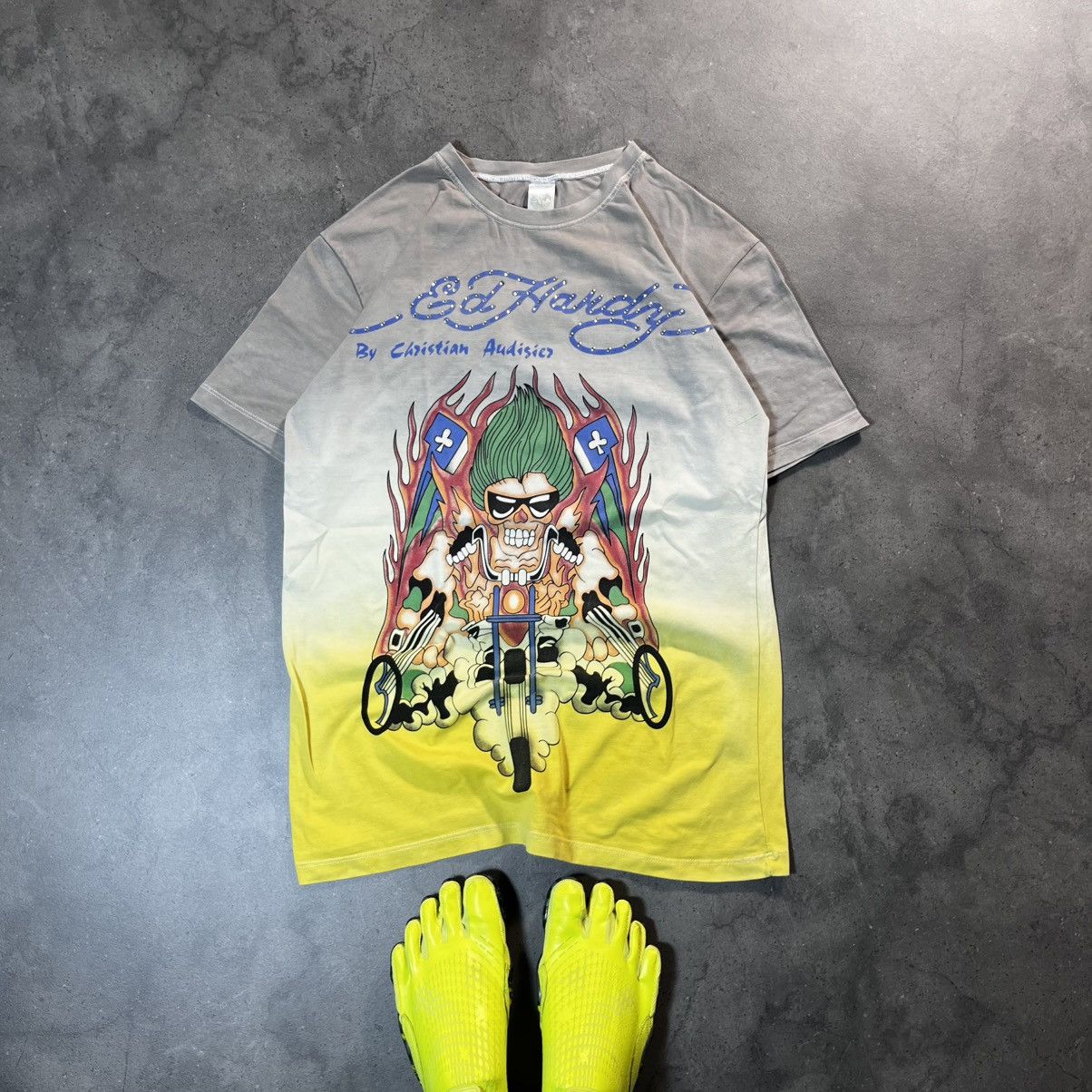 Ed Hardy Vintage Y2K Ed Hardy Skull Big Logo Drip Tee Tshirt Size US M / EU 48-50 / 2 - 1 Thumbnail