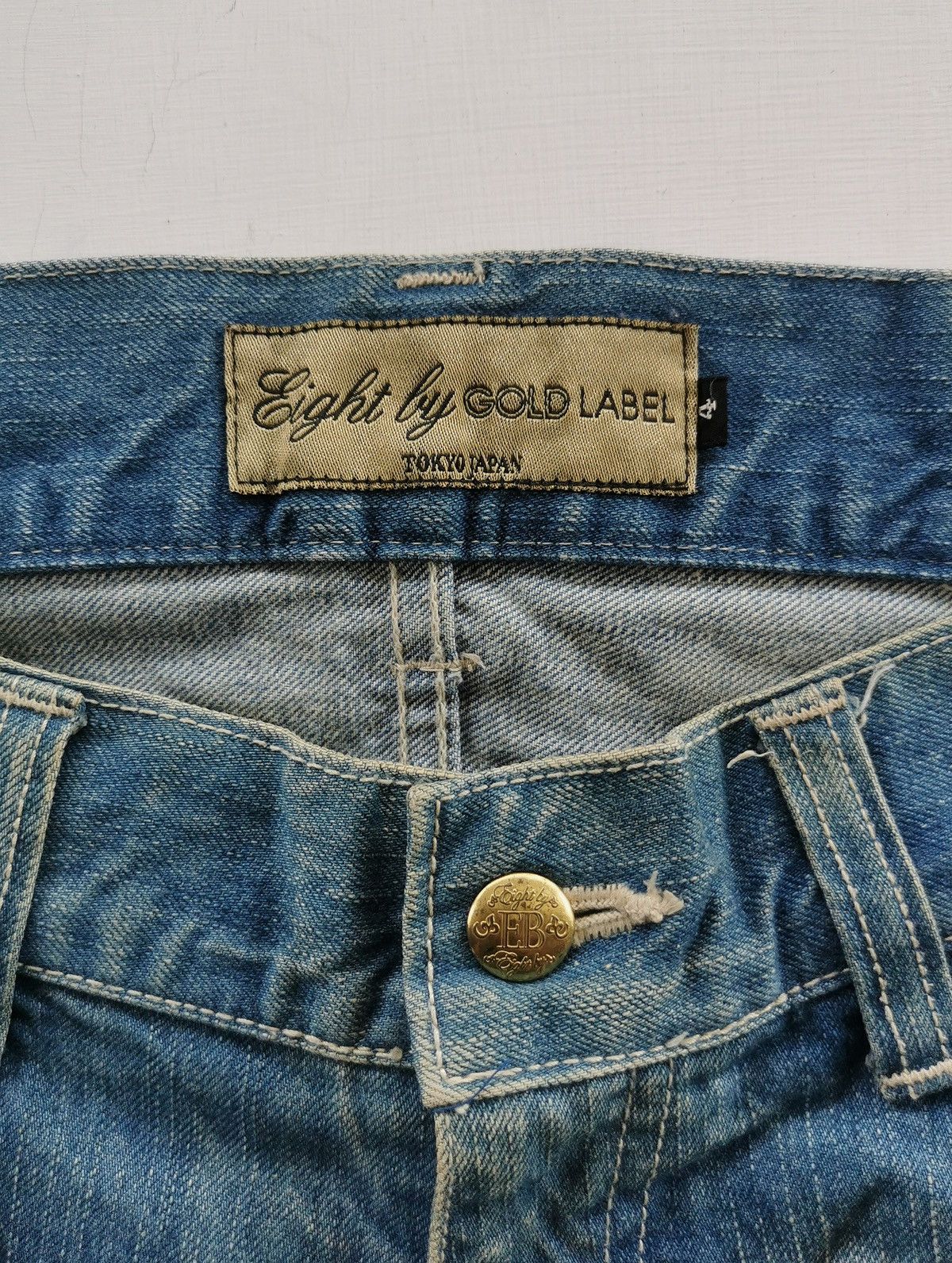 Kapital Mudwash Distressed Eight by Gold Label Japan Denim Jeans Size US 34 / EU 50 - 8 Thumbnail